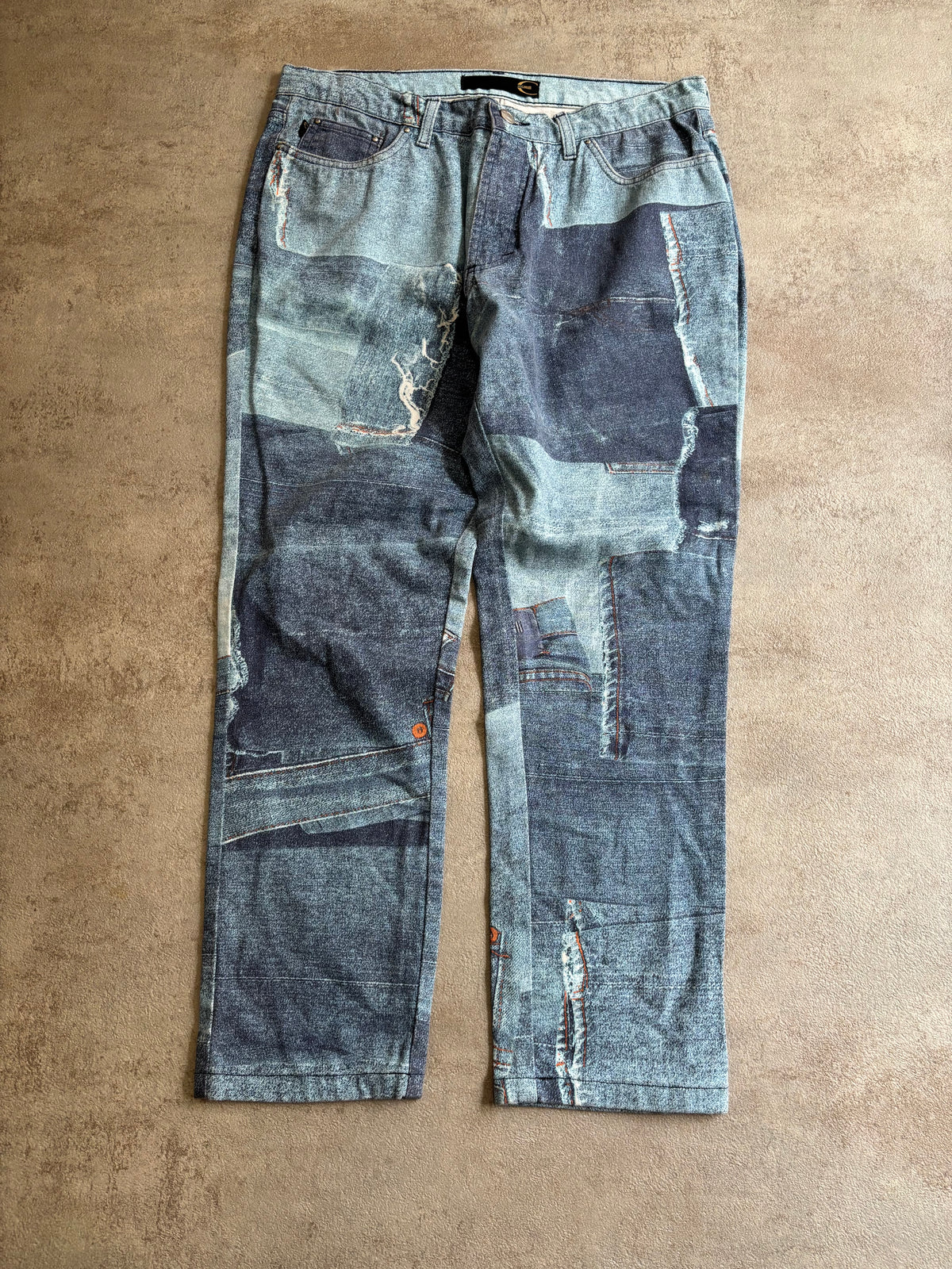 Pantalones Archive ‘Full Jeans Print’ Just Cavalli 00s Vintage - L Woman
