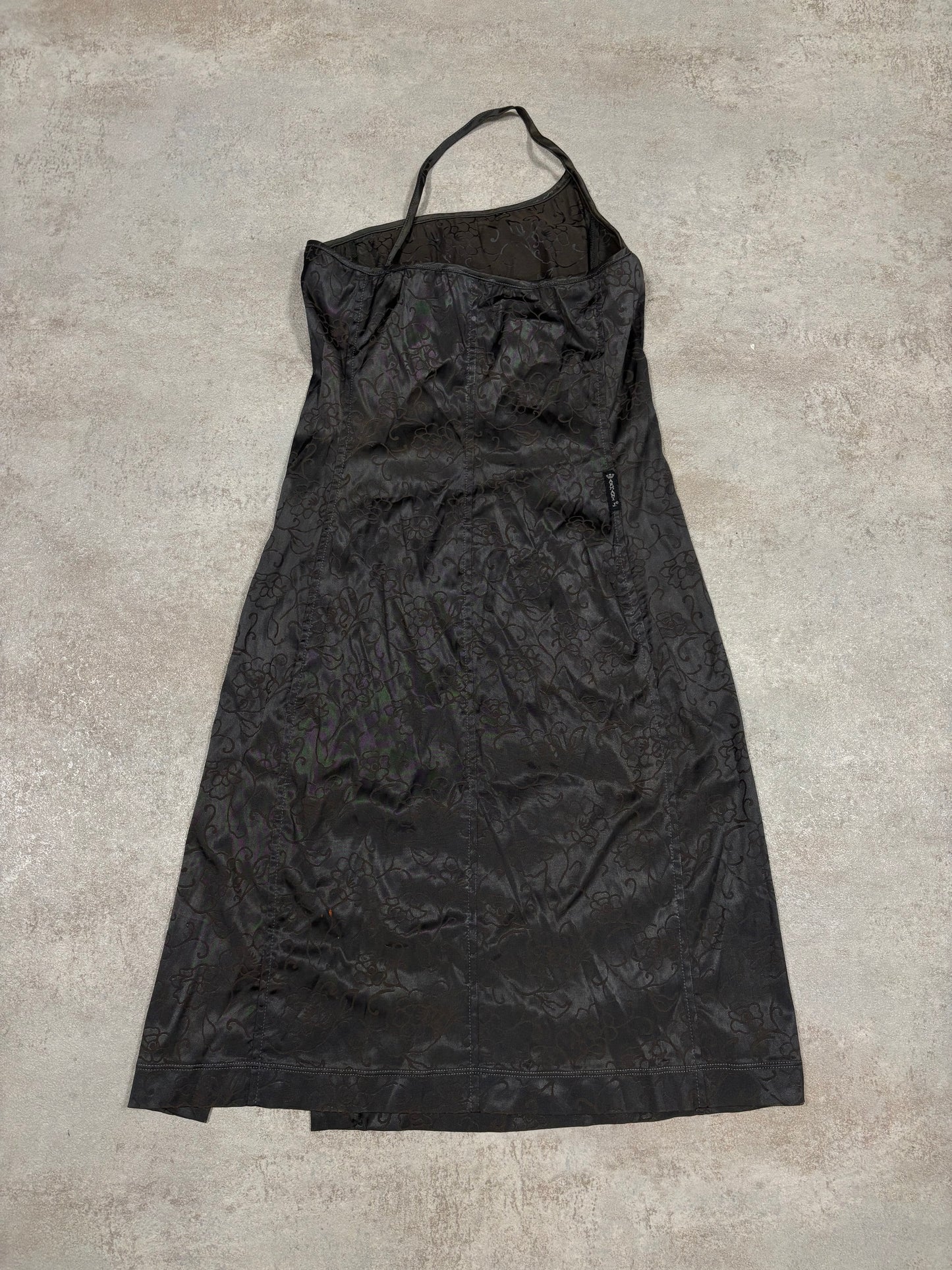 Vestido Estampado Floral Elástico Armani Jeans 90s Vintage - S