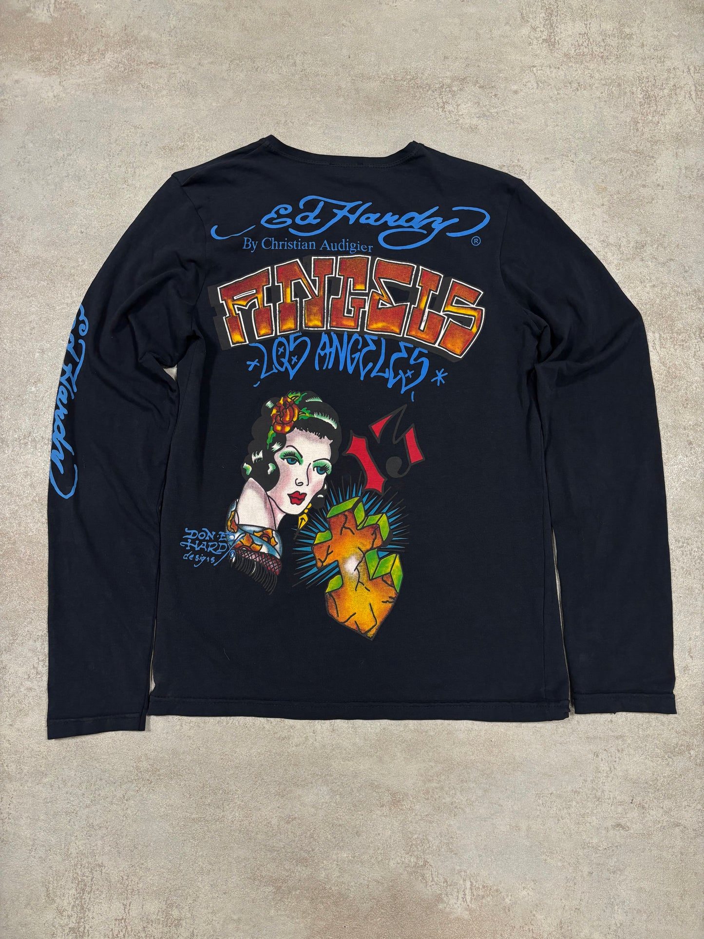 Camiseta Estampada Manga Larga Ed Hardy 00s Vintage - S