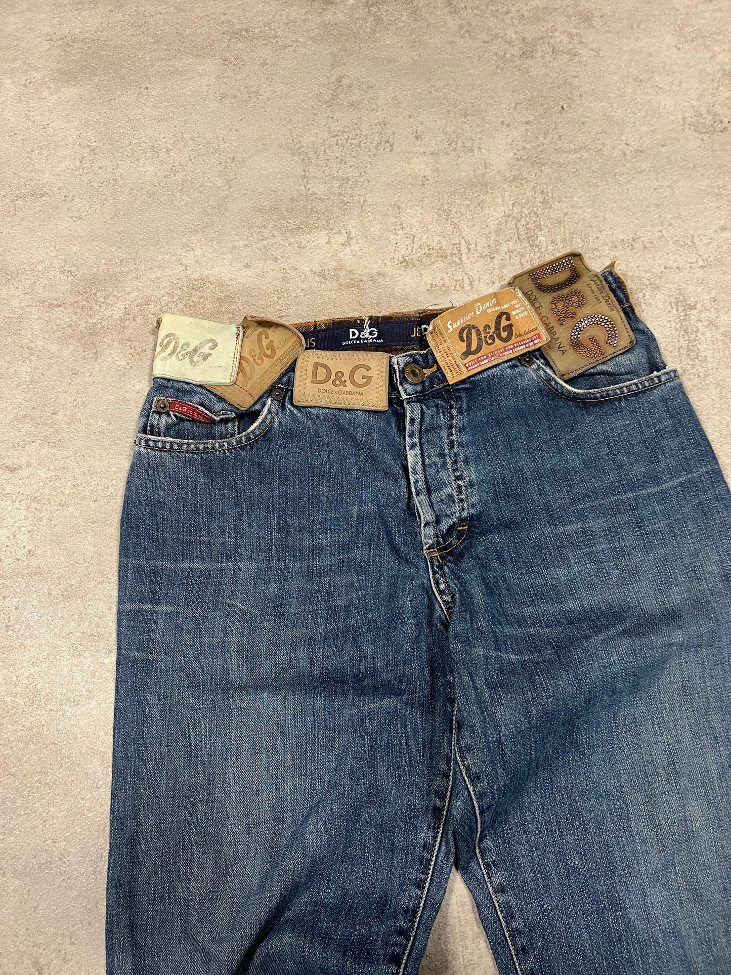Pantalones Vaqueros Vintage Dolce Gabbana ‘Patch’ 00’s Rare - M(W)