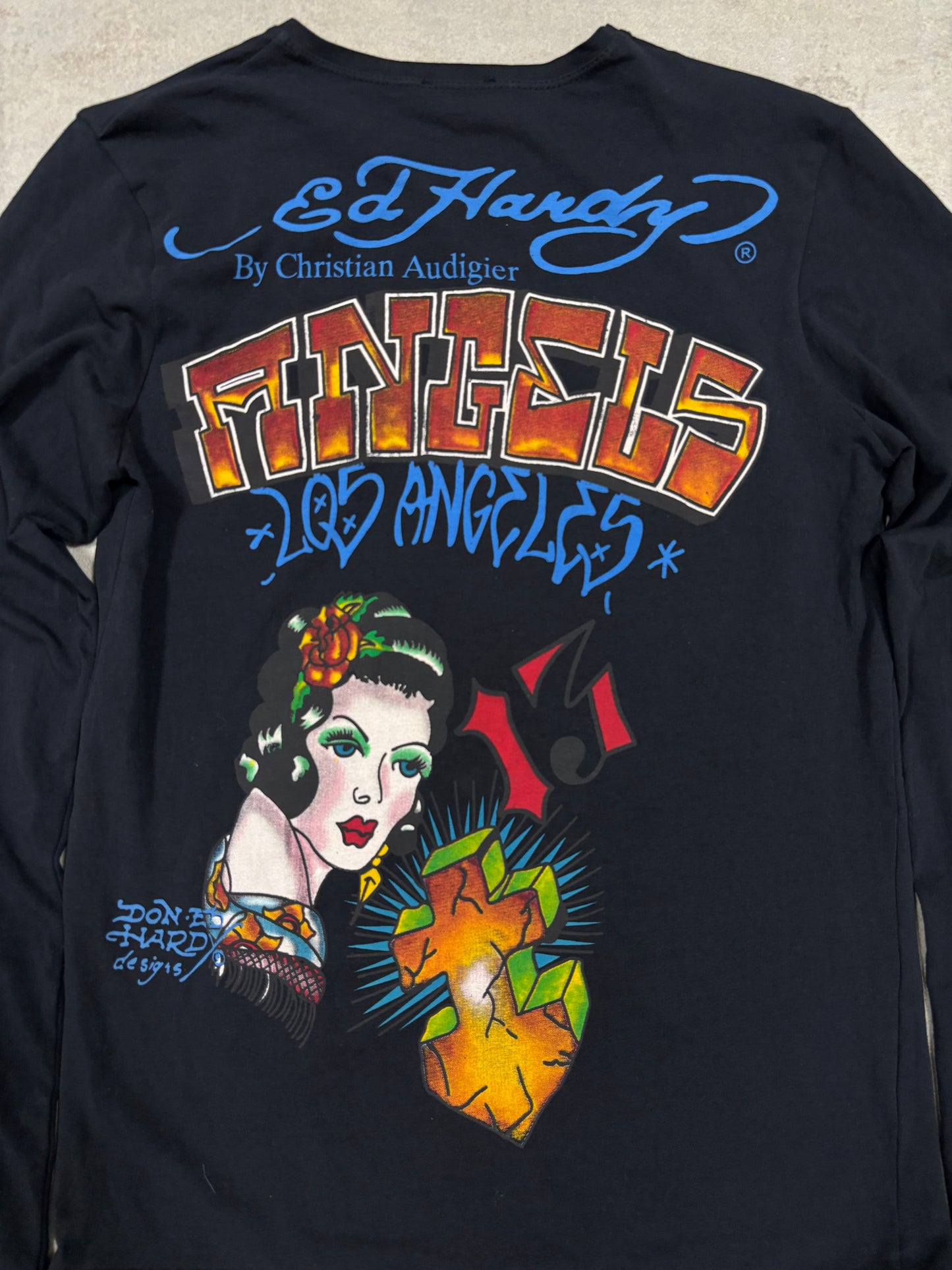 Camiseta Estampada Manga Larga Ed Hardy 00s Vintage - S