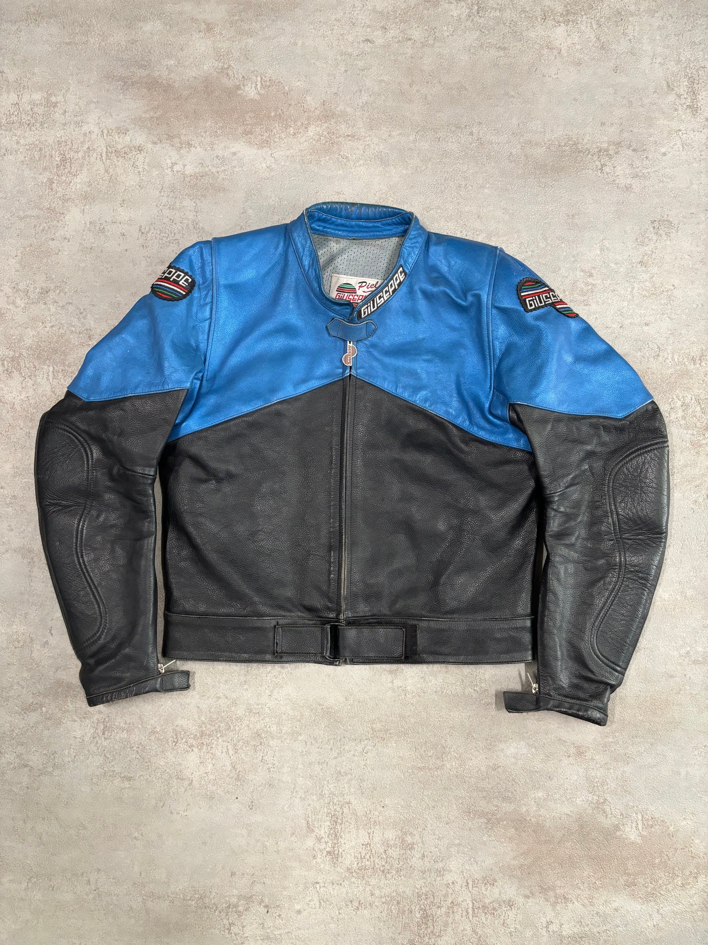 Chaqueta Cuero Racing Giuseppe 00s Vintage - S