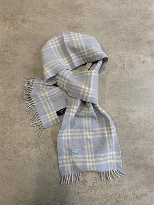 Bufanda Vintage Burberry Light Blue Nova Check 90’s