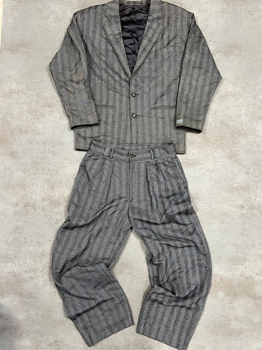 Traje Completo Rayas Vintage Adolfo Domínguez 90’s - M