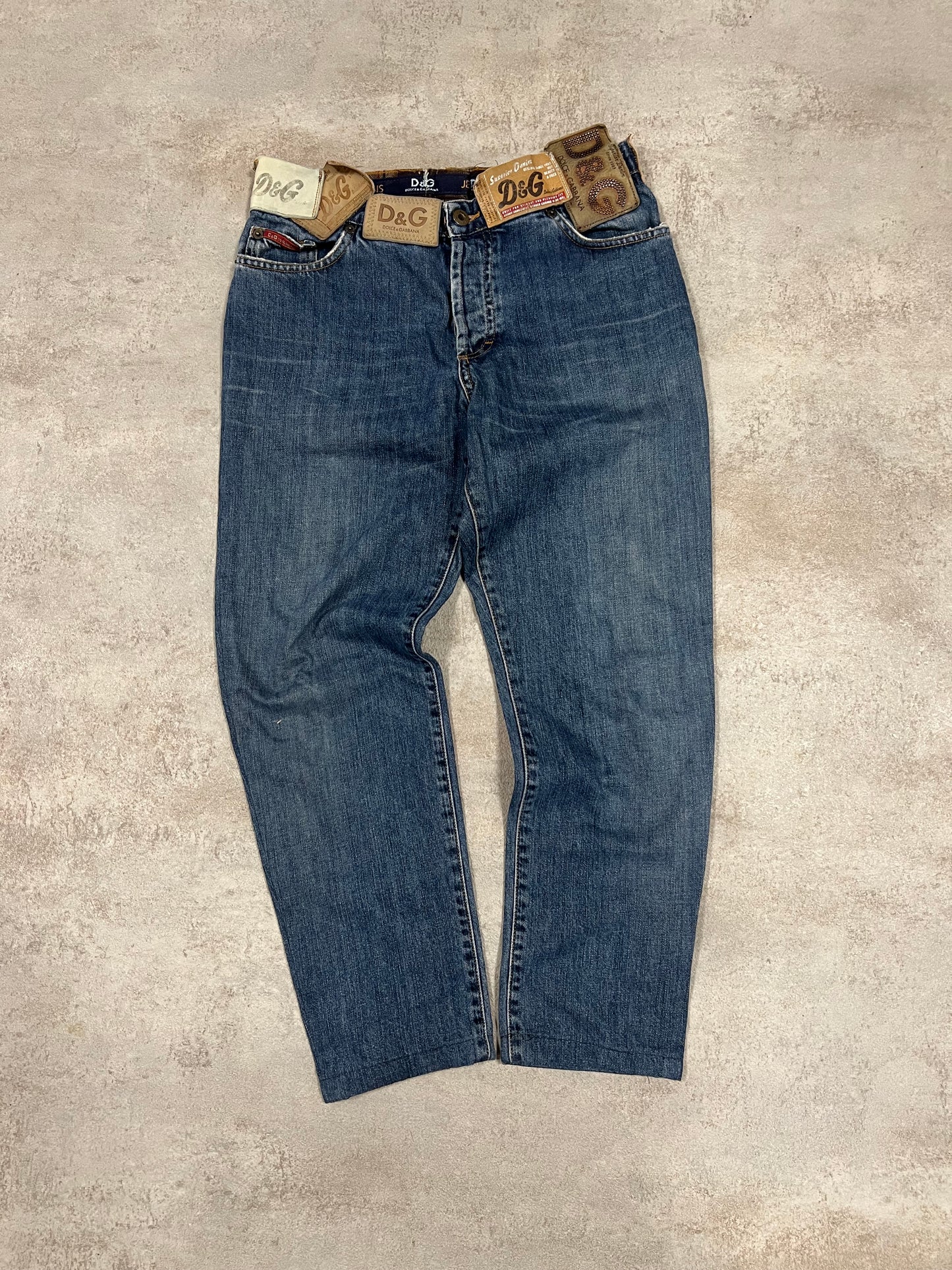 Pantalones Vaqueros Vintage Dolce Gabbana ‘Patch’ 00’s Rare - M(W)