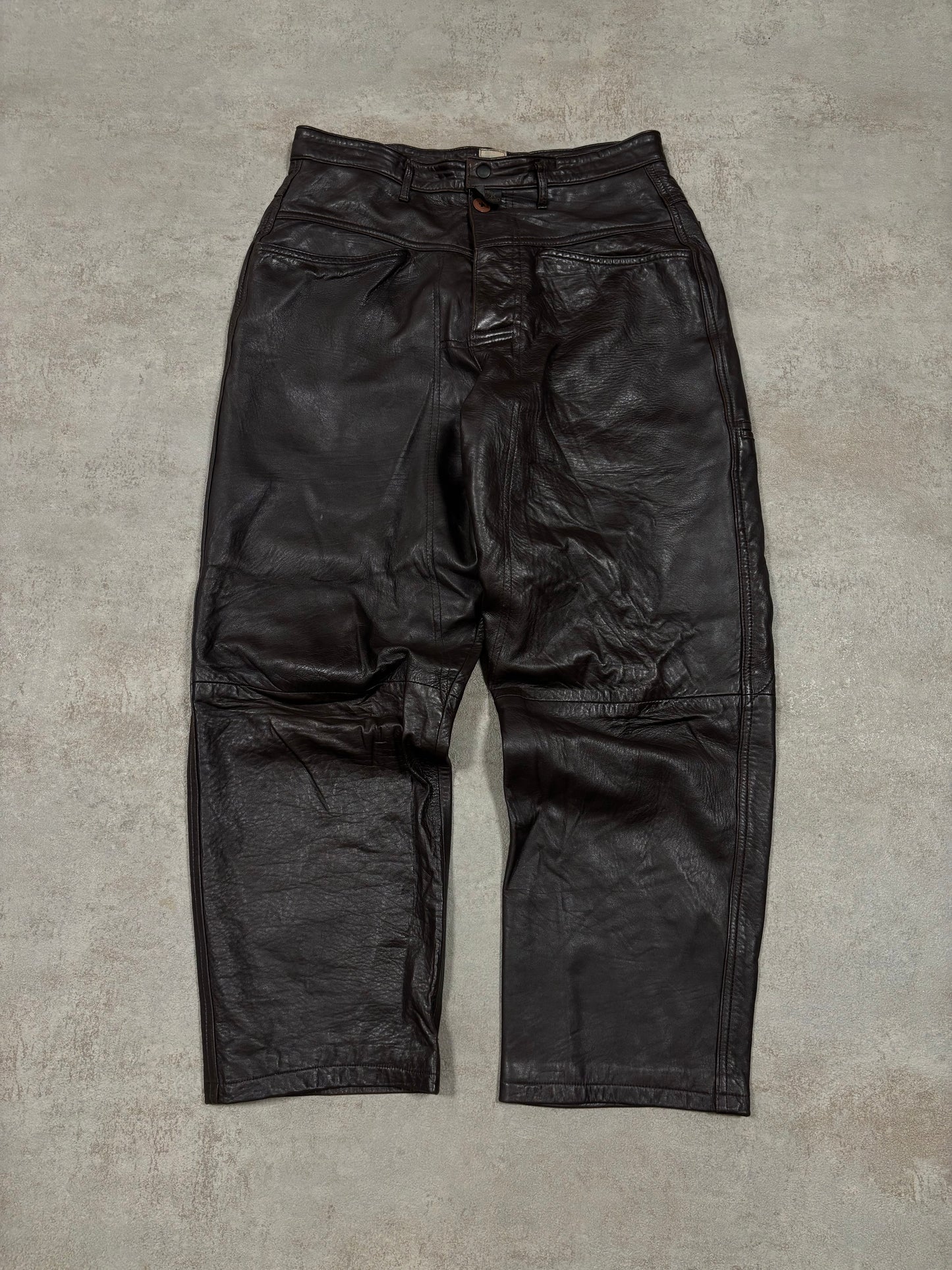 Pantalones Cuero Marithé François + Girbaud Millésimes 80s Vintage - M