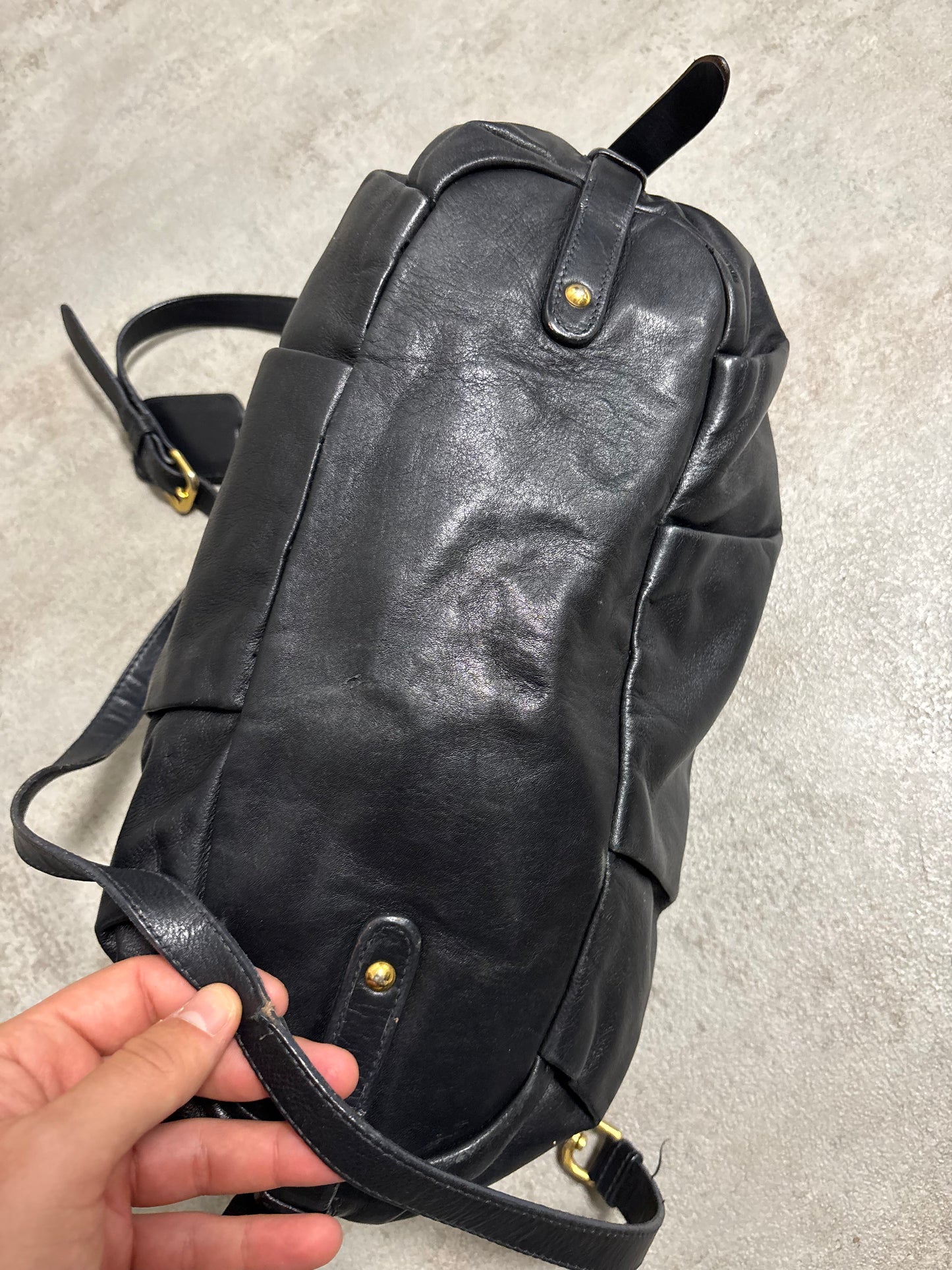 Bolso Satchel Cuero Prada 00s Vintage