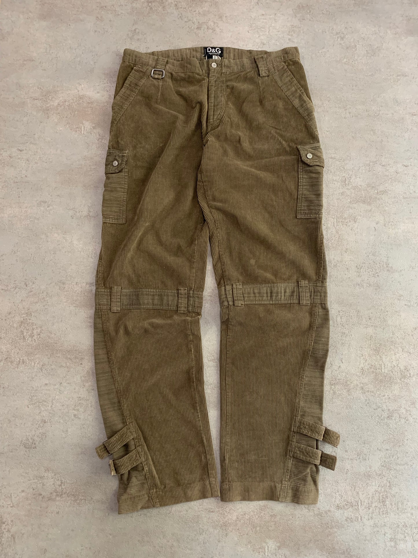 Pantalones Cargo Pana Vintage Dolce & Gabbana 00’s - L