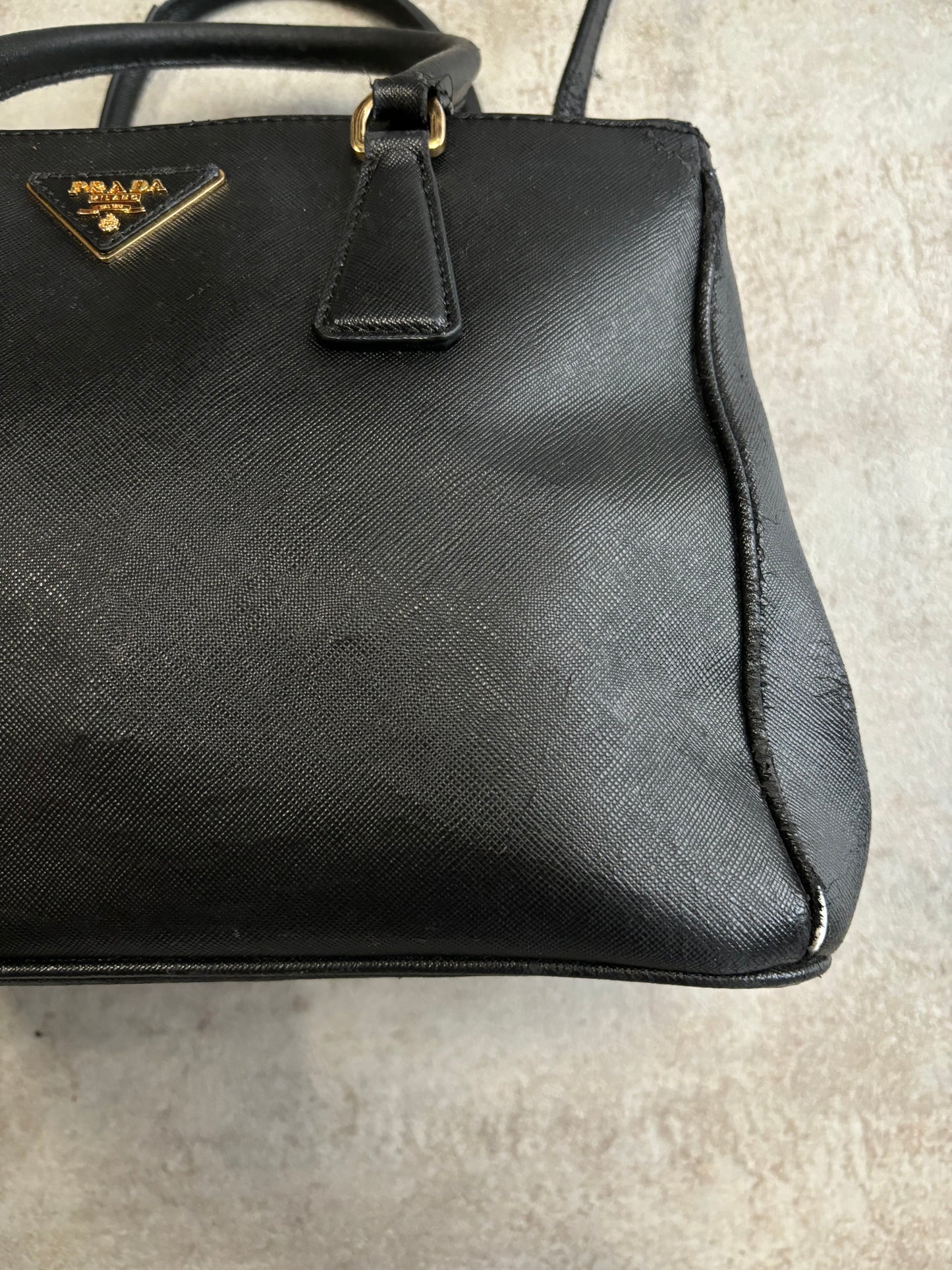 Bolso Prada Saffiano Small Galleria Double Zip Tote Bag