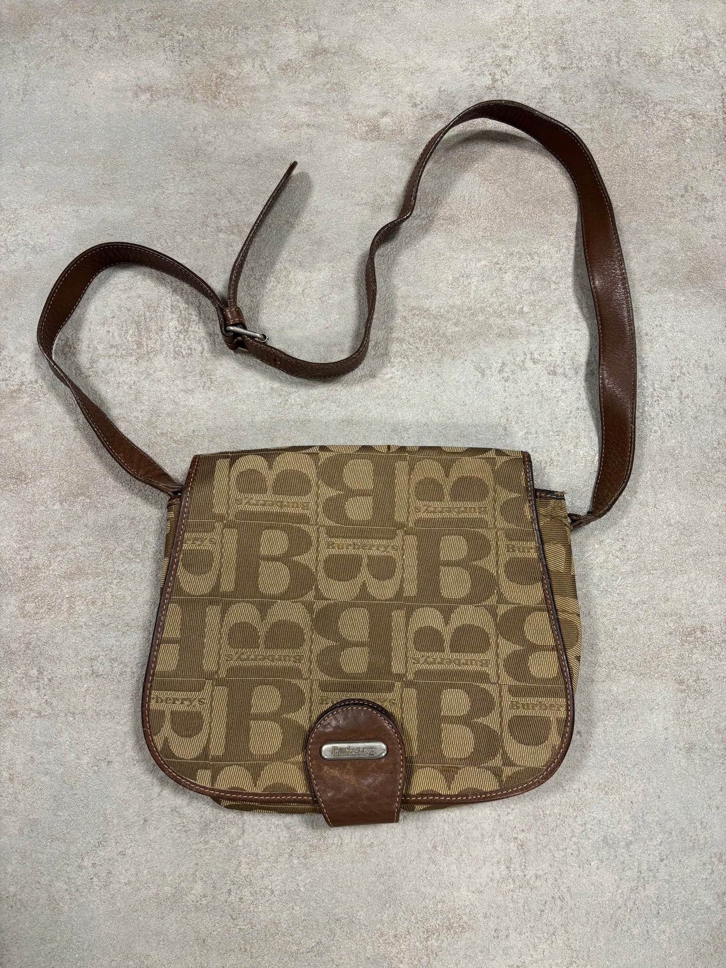 Bolso Bandolera Monogram Burberry 00s Vintage