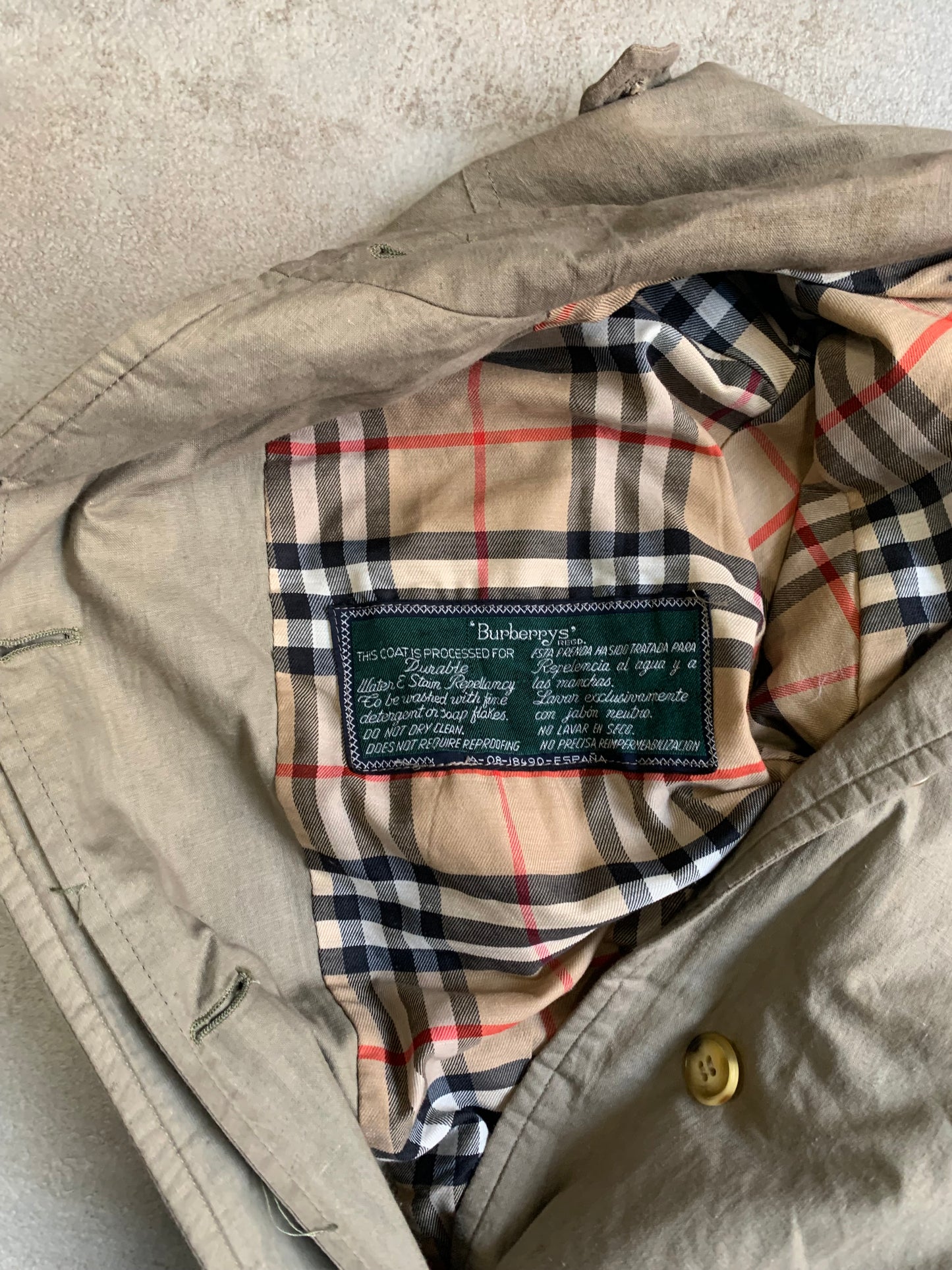 Gabardina Vintage Burberry Nova Check 80’s