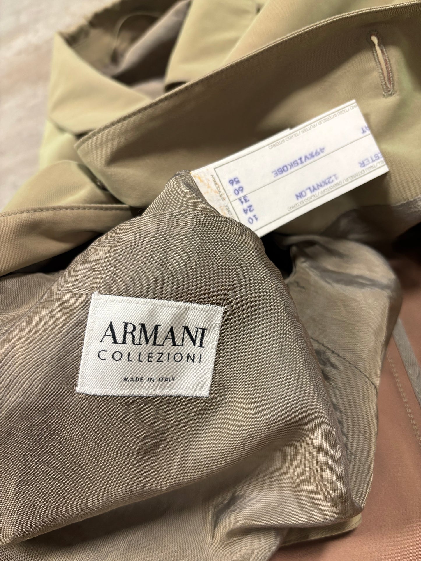 Gabardina Shiny Armani Collezioni 90s Vintage - M