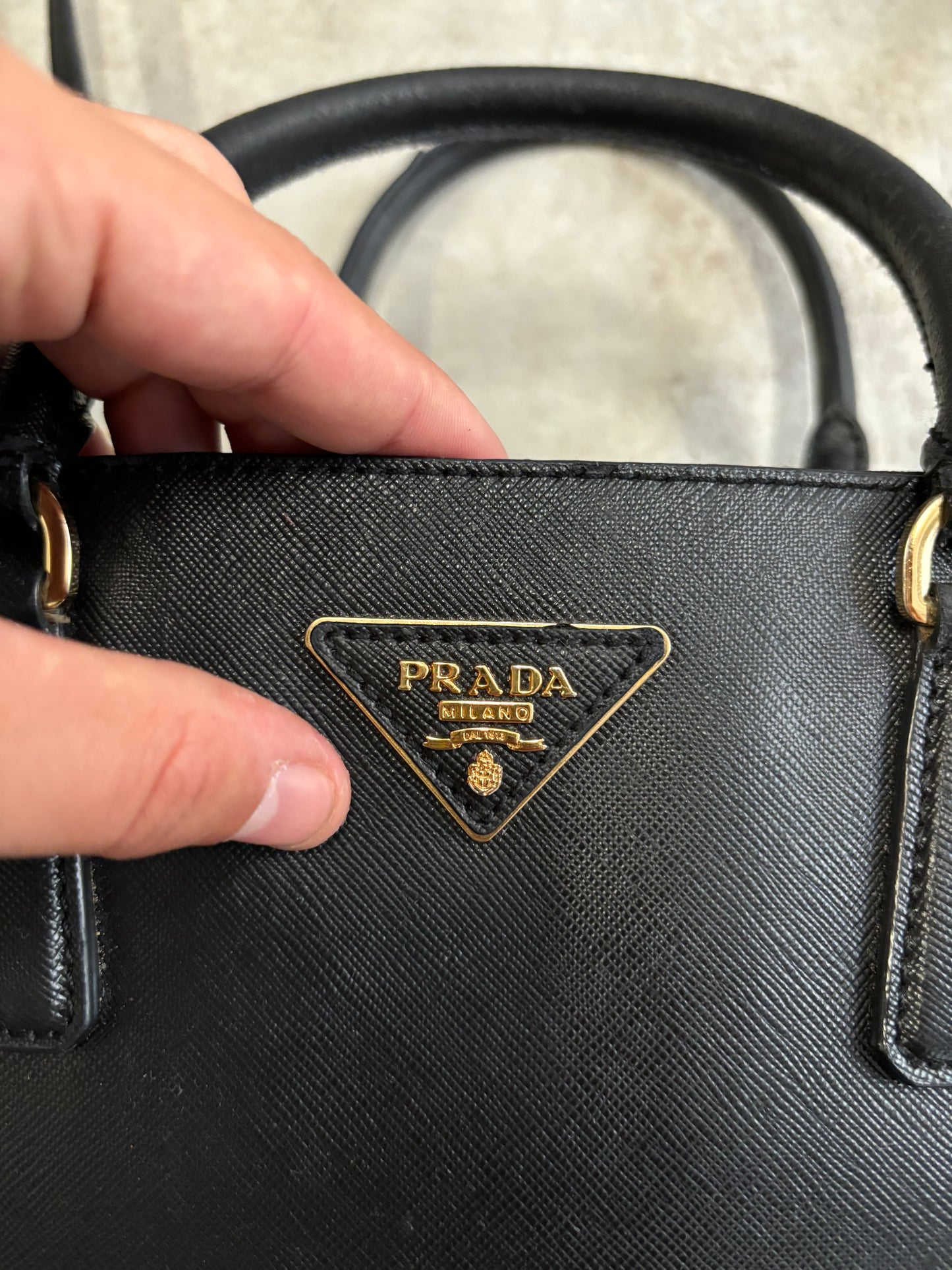 Bolso Prada Saffiano Small Galleria Double Zip Tote Bag