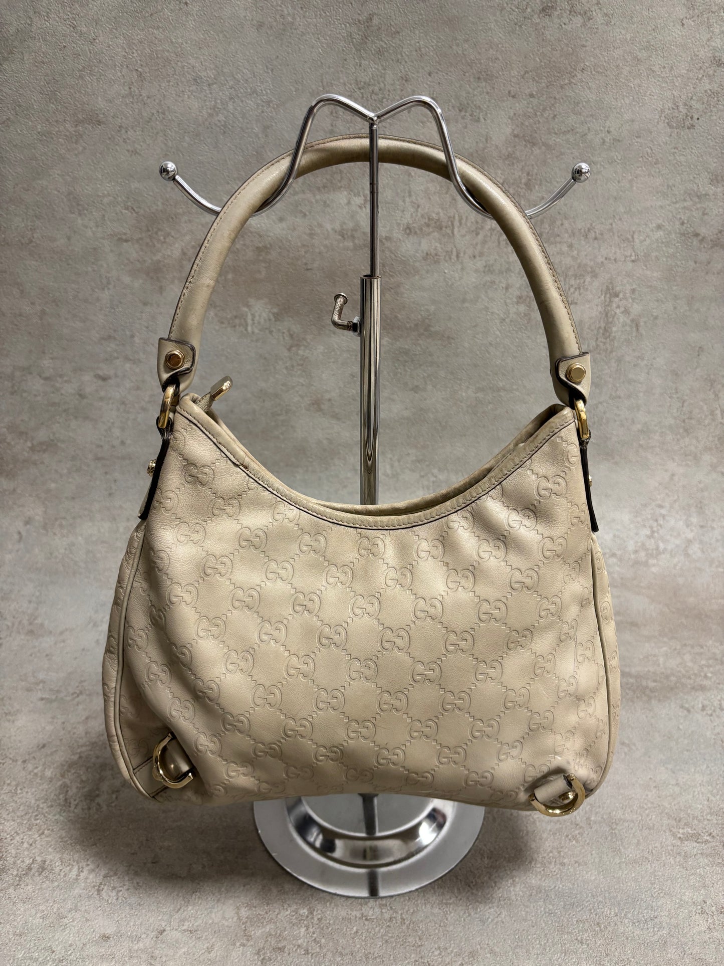 Bolso Hobo D-Ring Abbey Guccissima Cuero Gucci 00s Vintage