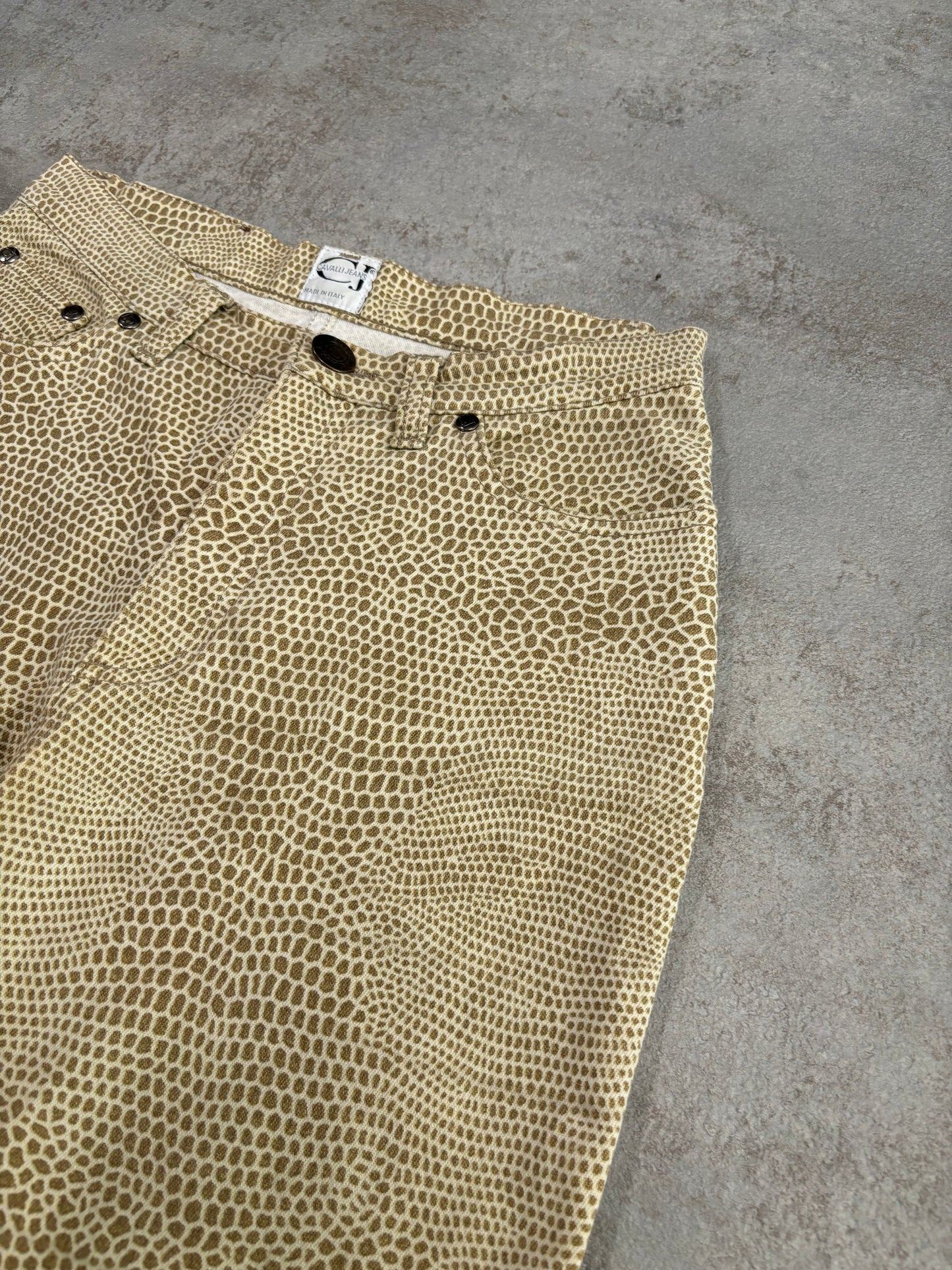 Pantalones Elásticos Cavalli Jeans ‘Snake Skin’ 90s Vintage - S