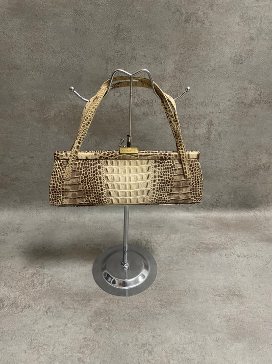 Bolso Baguette Piel ‘Estampado Cocodrilo’ Pierre Cardin 90s Vintage
