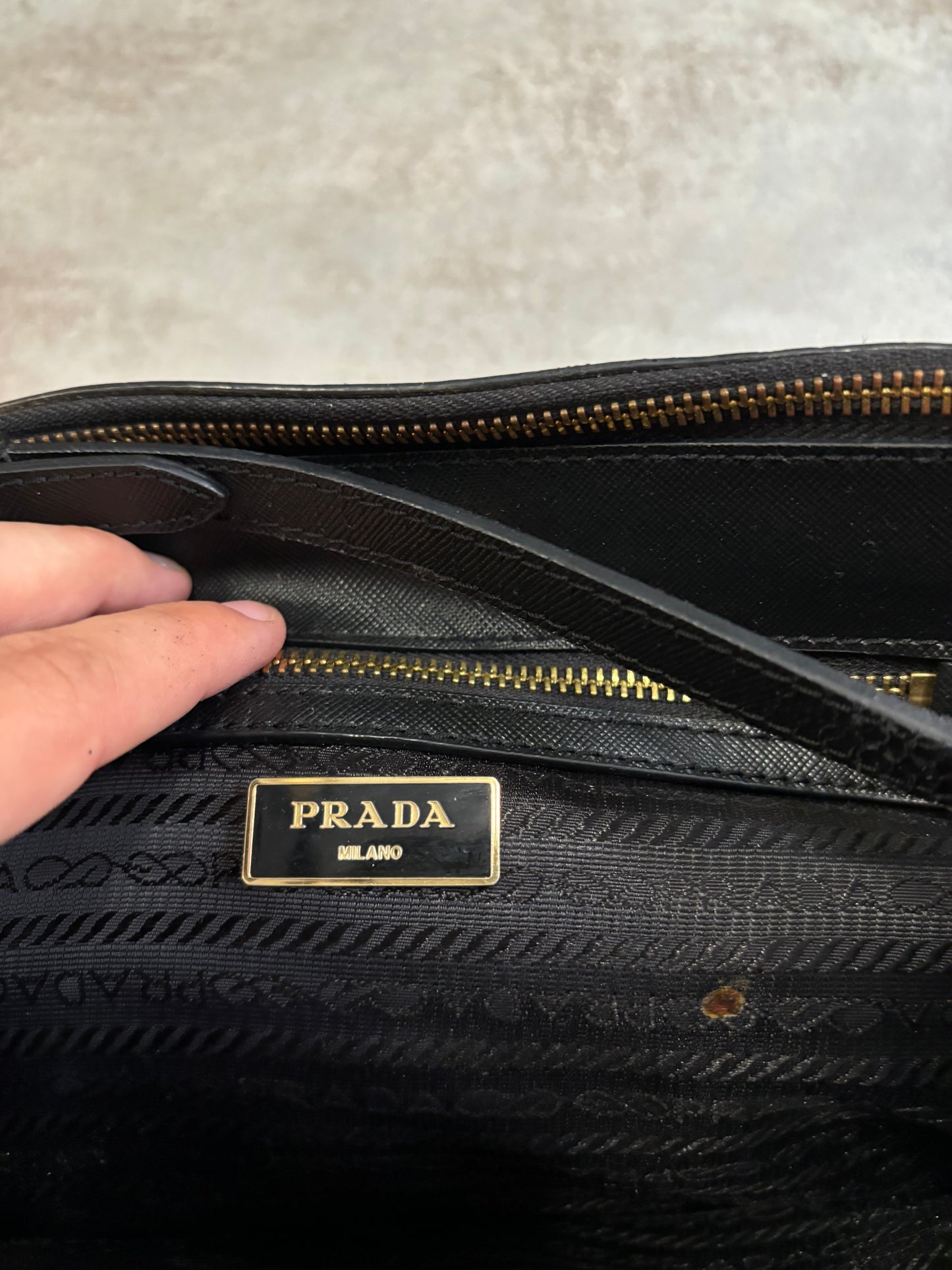 Bolso Prada Saffiano Small Galleria Double Zip Tote Bag