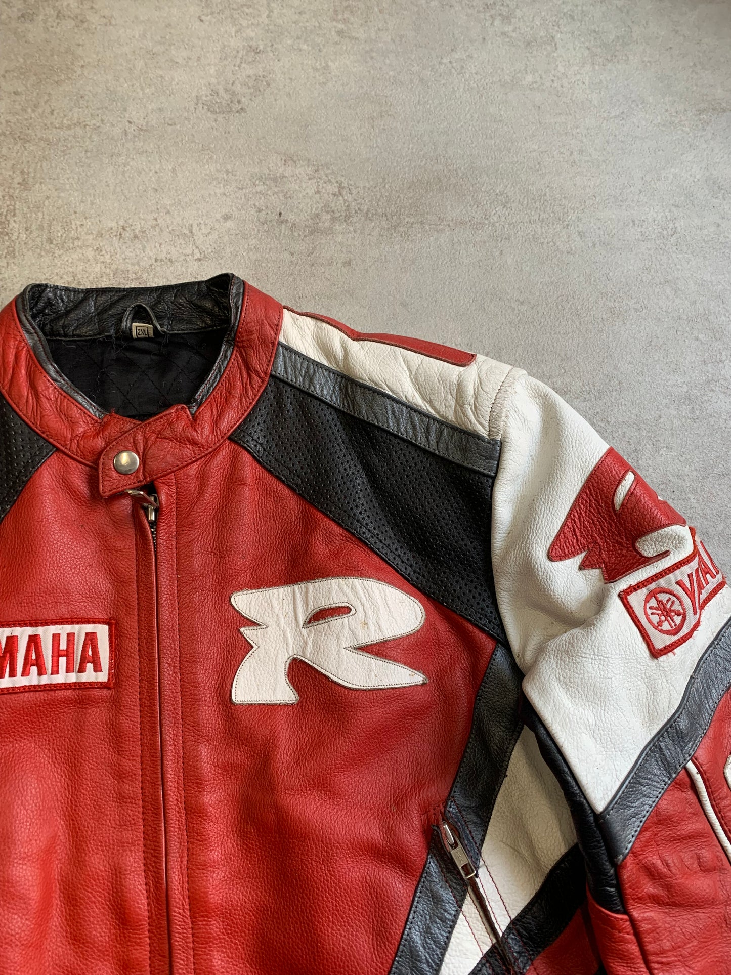 Chaqueta Cuero Motor Vintage Yamaha