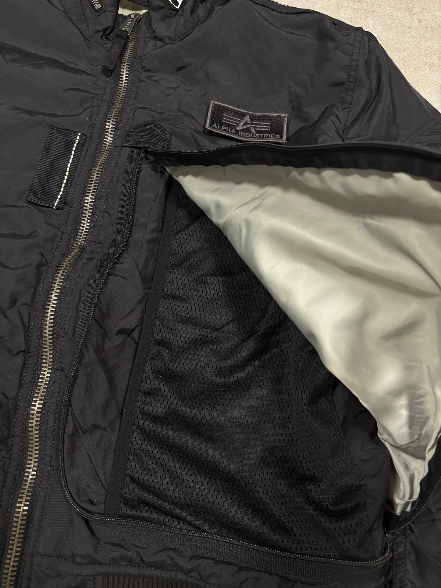 Chaqueta Bomber Engine ‘Pocket’ Cargo Alpha Industries 00s Vintage - XL