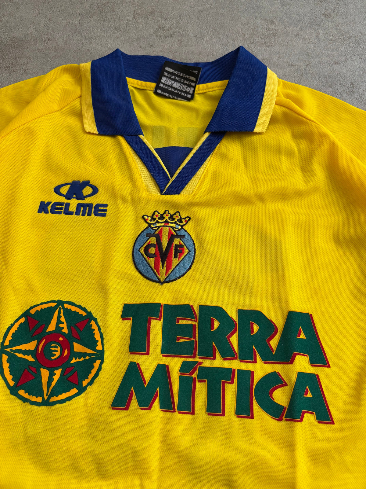 Camiseta Kelme Villarreal ‘Terra Mítica’ 2001/02 ‘Jorge López’ Vintage - XL