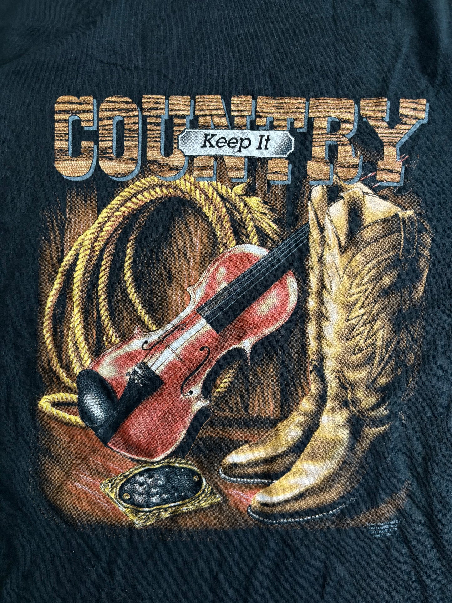 Camiseta Country ‘Single Stitch’ 1993 Licensed Vintage - XL