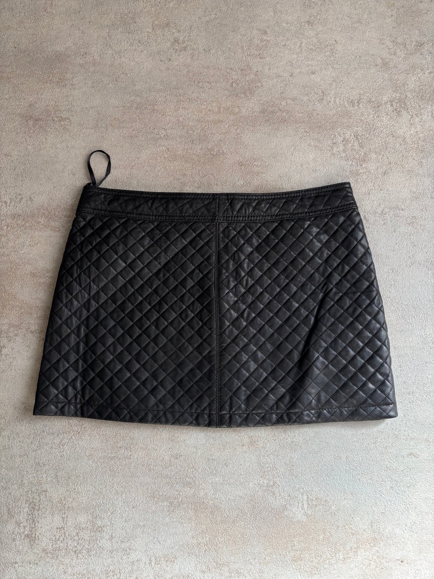 Mini Falda Quilted Cuero Dolce & Gabbana 90s Vintage - M