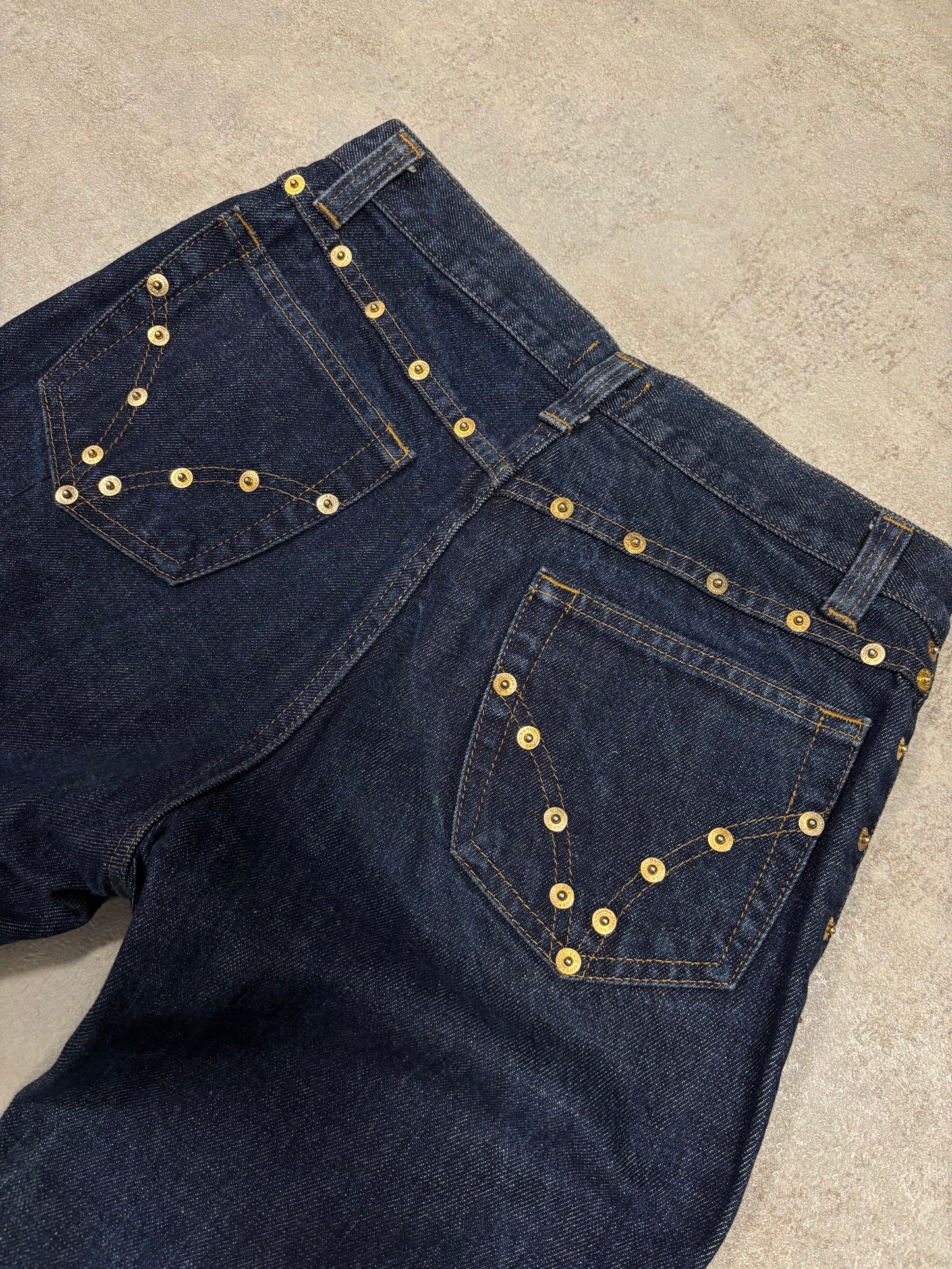 Pantalones Indigo Remaches Dolce & Gabbana 00s Vintage - S