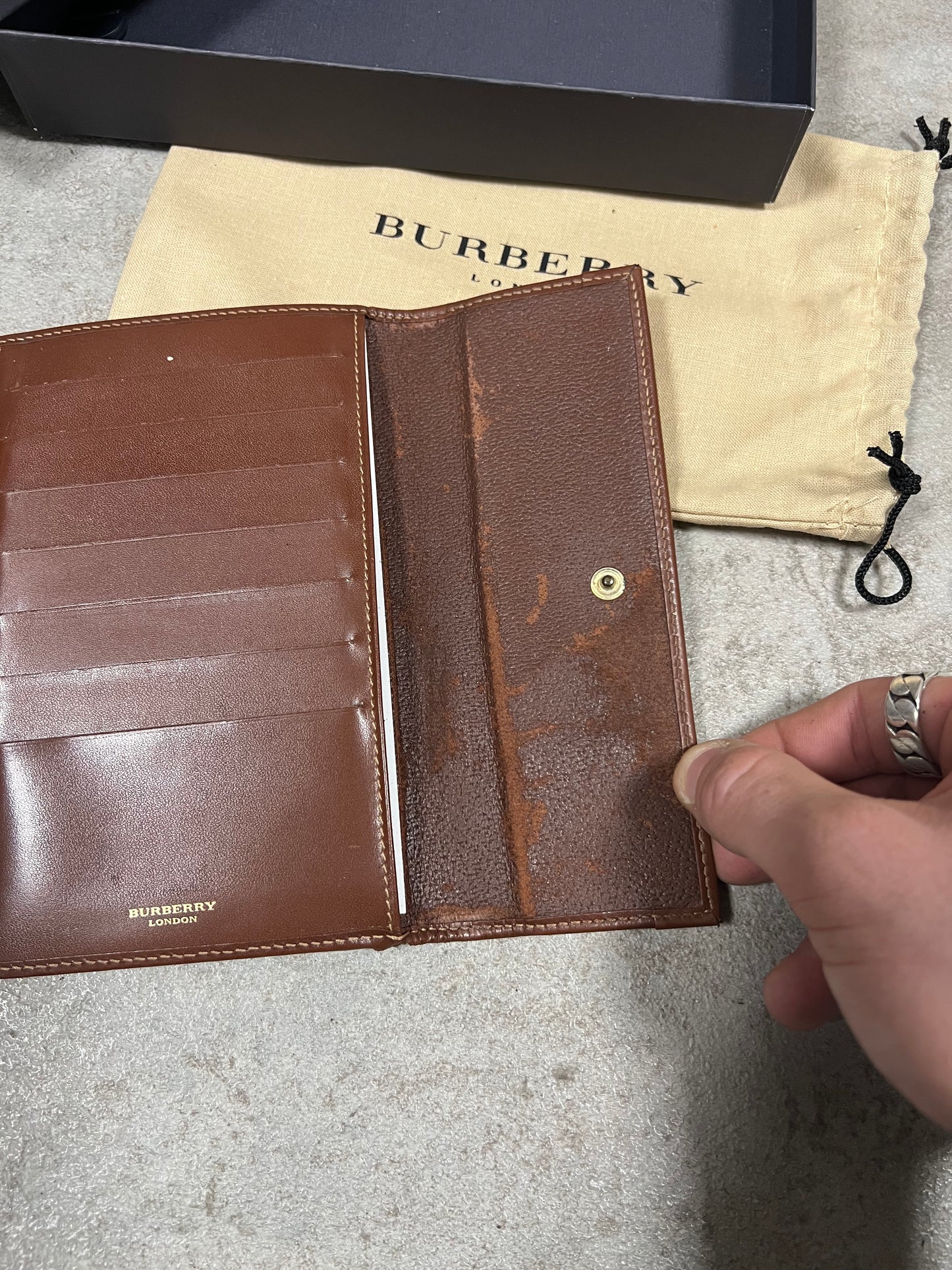 Cartera Piel Vintage Burberry Nova Check 00’s