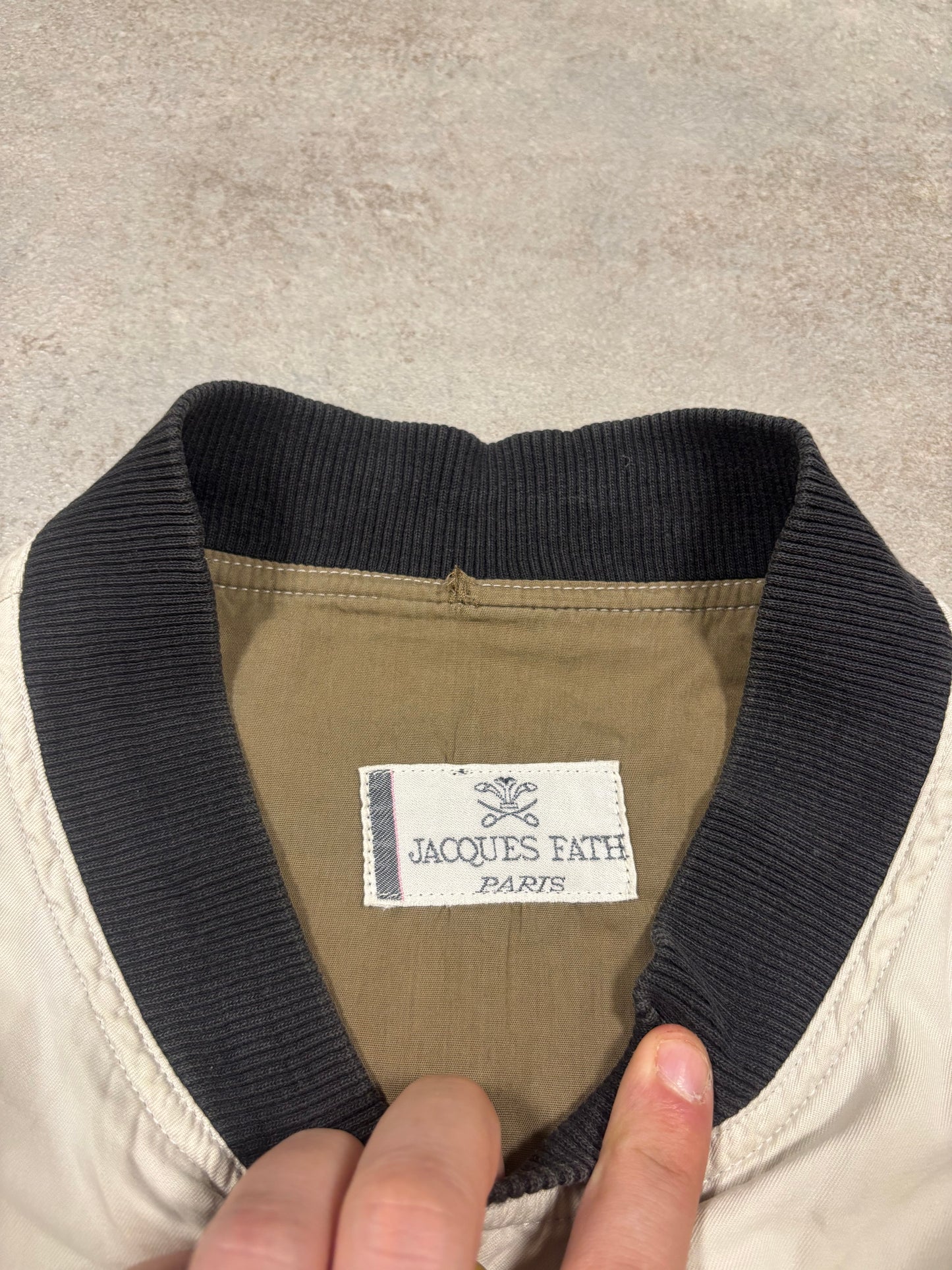 Chaqueta Bomber Jacques Fath 90s Vintage - L