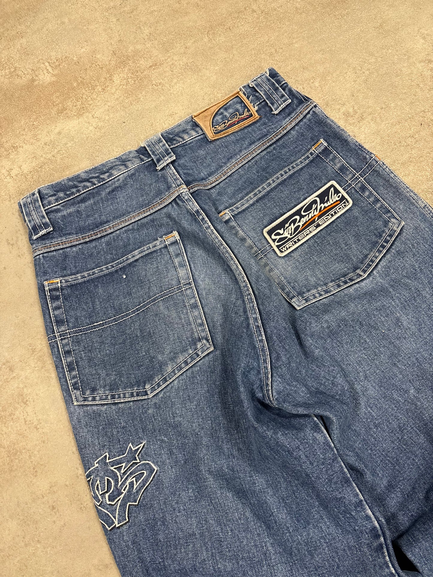 Pantalones Baggy ‘Logo Embroidered’ Sir Benni Miles 00s Vintage - M