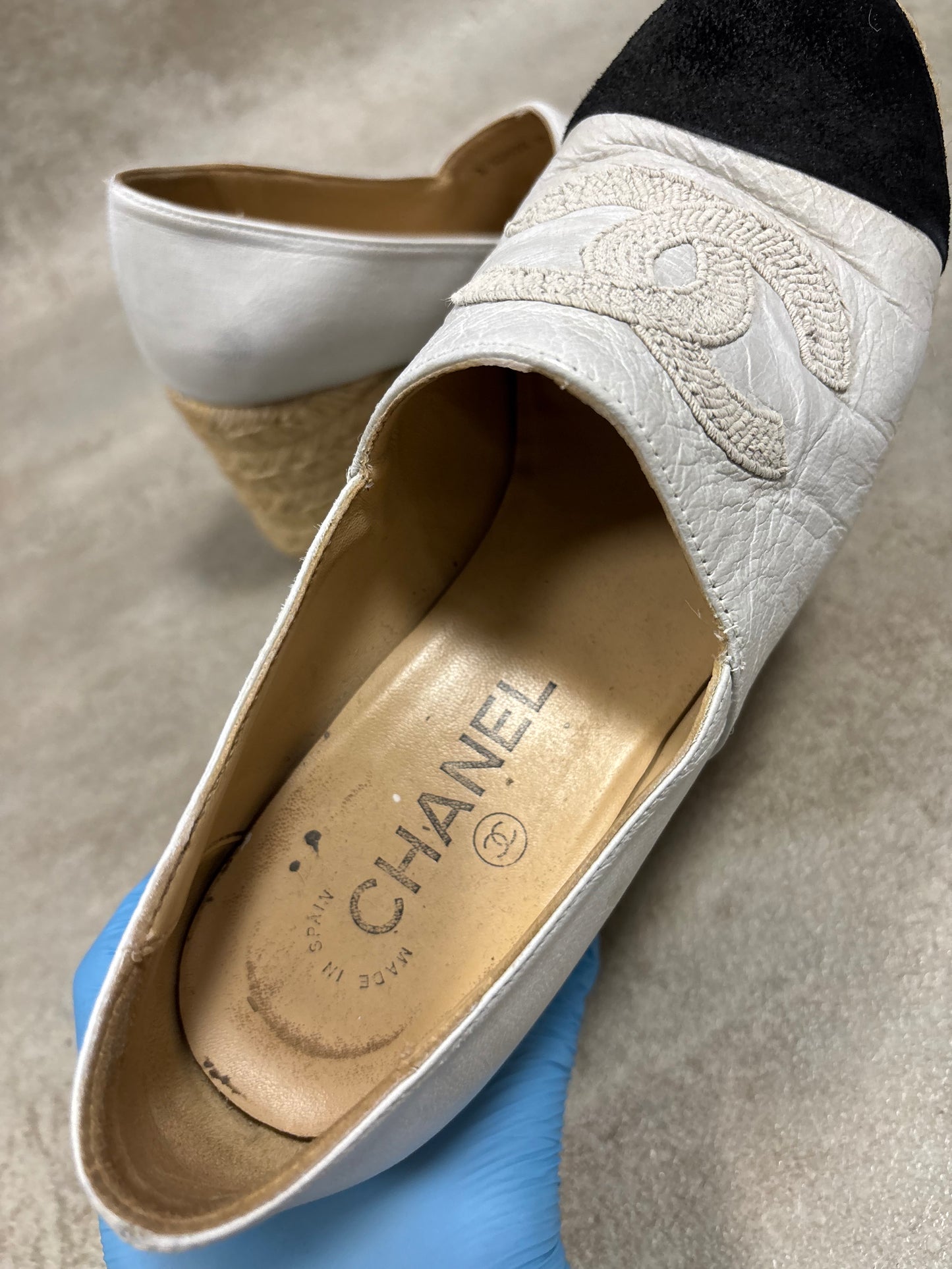 Zapatos Plataforma Tacón Cuero Chanel 00s Vintage - 37