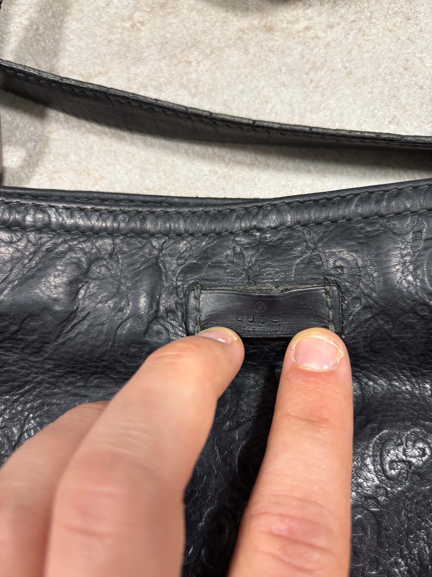 Bolso Bandolera Guccissima Monogram Cuero Gucci 00s Vintage