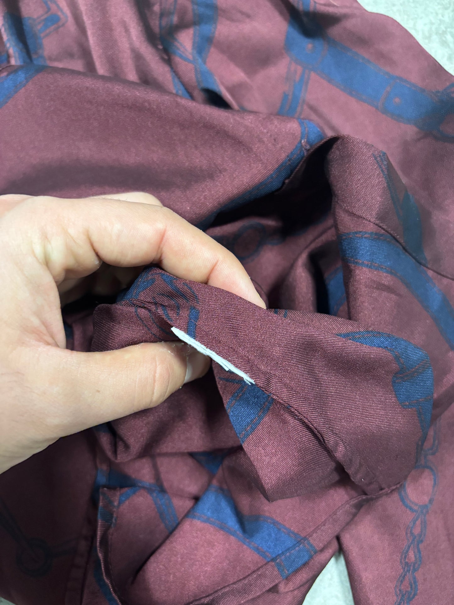 Camisa Estamapada ‘Horsebit’ Viscosa Ralph Lauren 00s Vintage - M