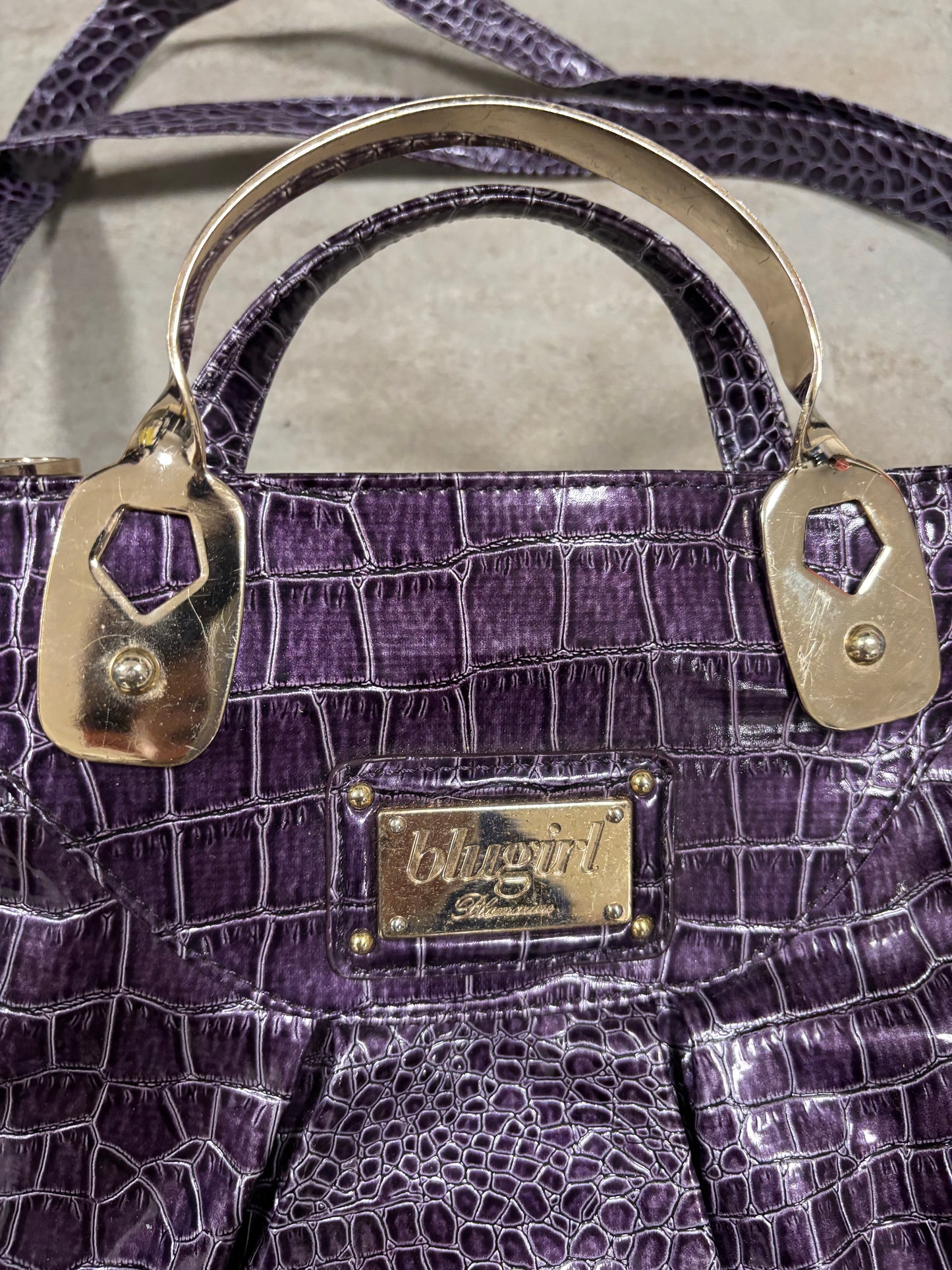 Bolso Mano Charol Bluemarine 00s Vintage