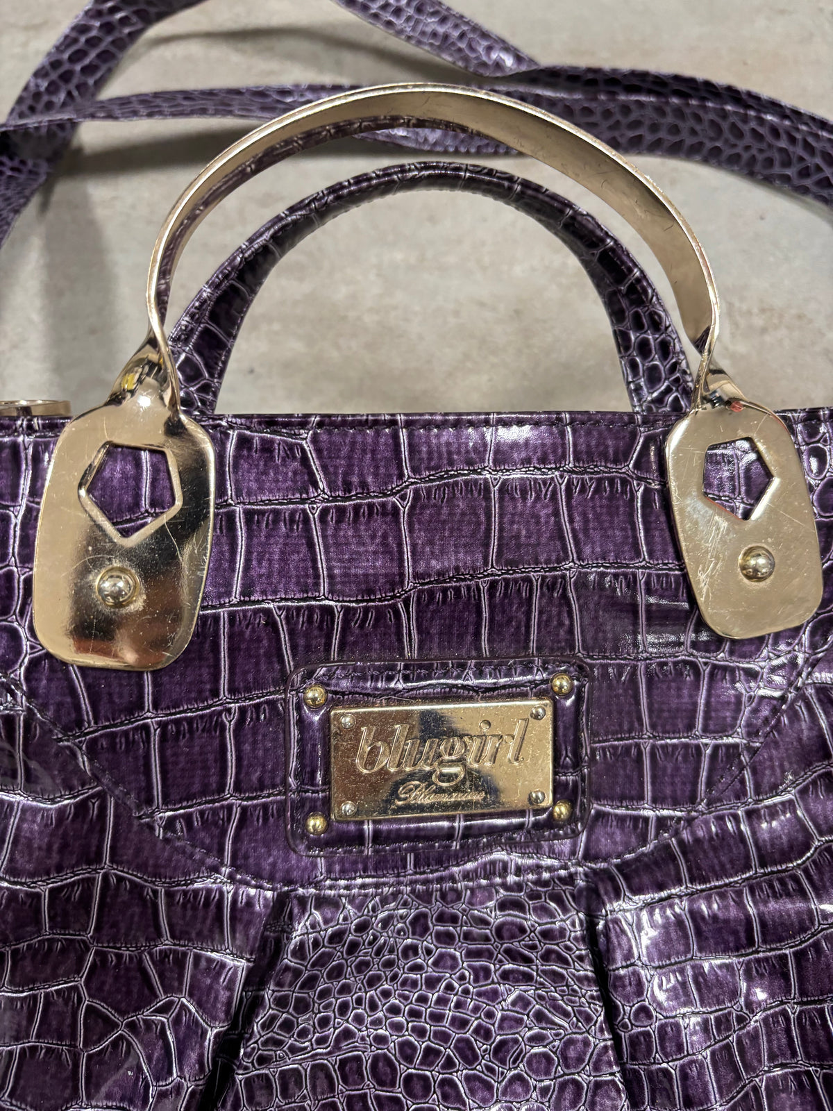 Bolso Mano Charol Bluemarine 00s Vintage