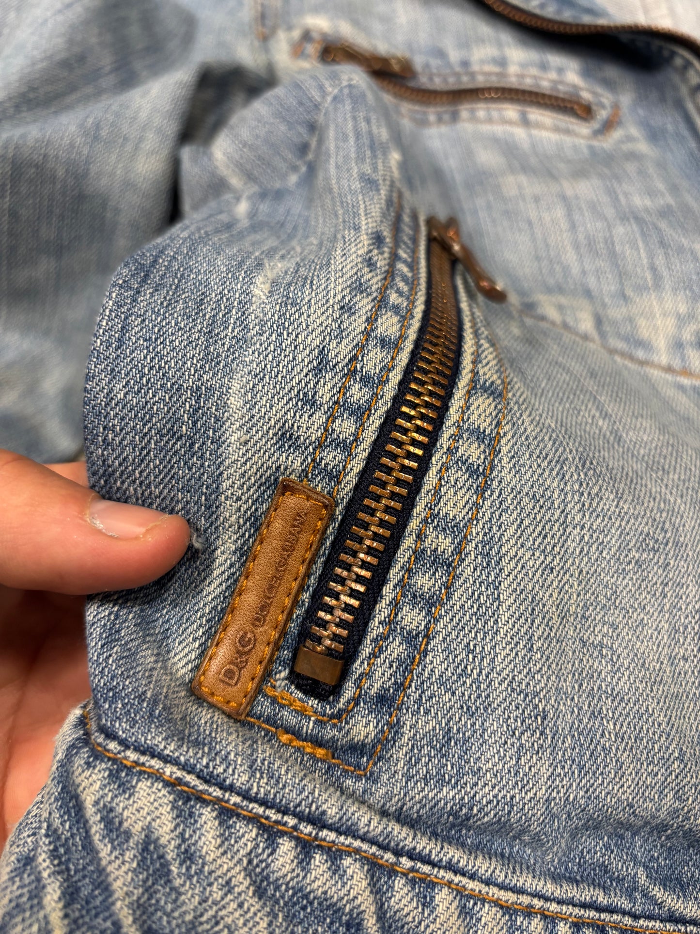 Chaqueta Modulable Vaquera Cargo Dolce & Gabbana 00s Vintage - S