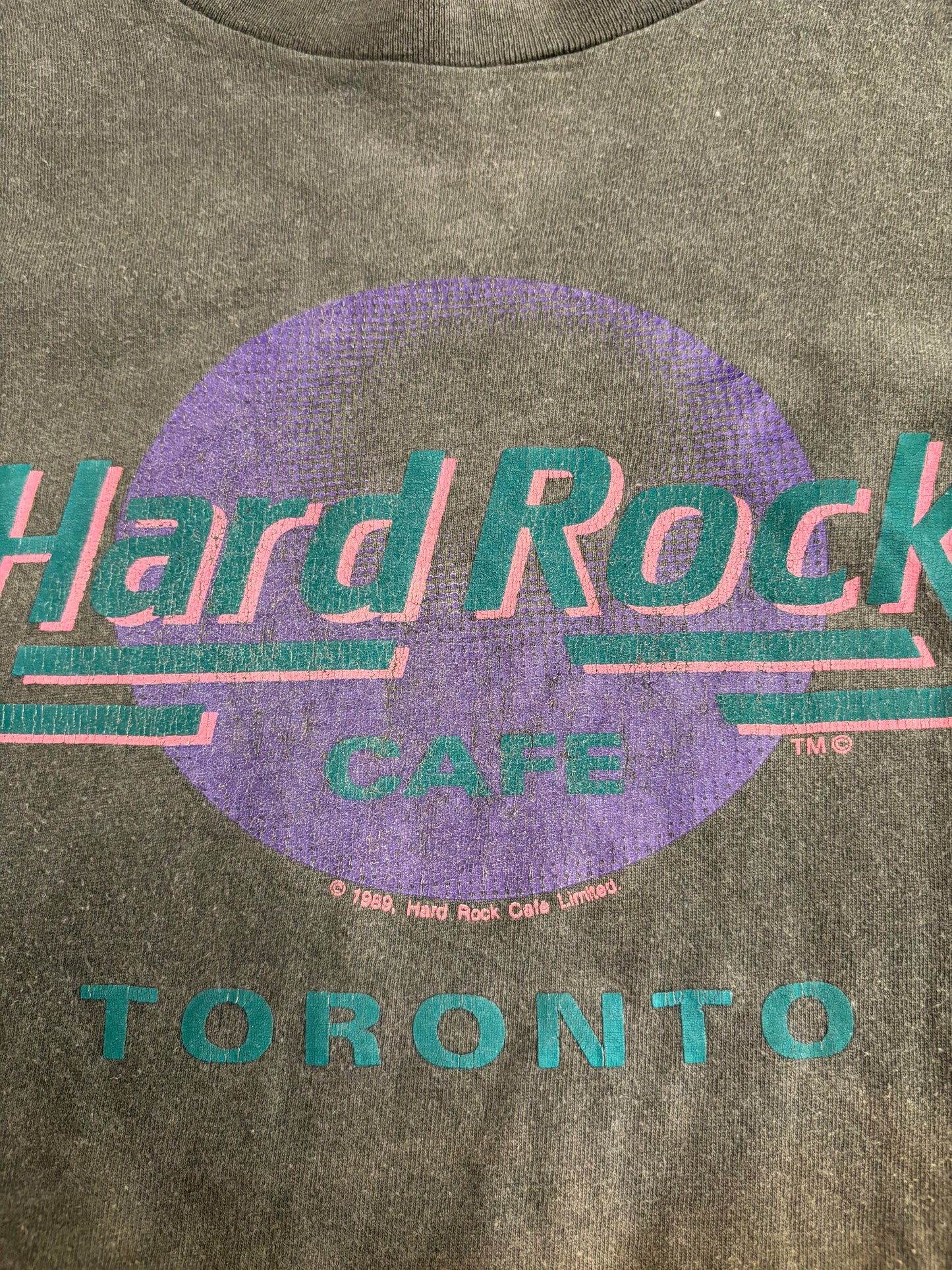 Camiseta Hard Rock Café Toronto 1989 Single Stitch Vintage - L