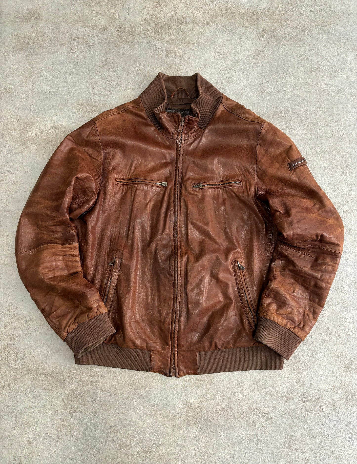 Peuterey Vintage Leather Jacket - L