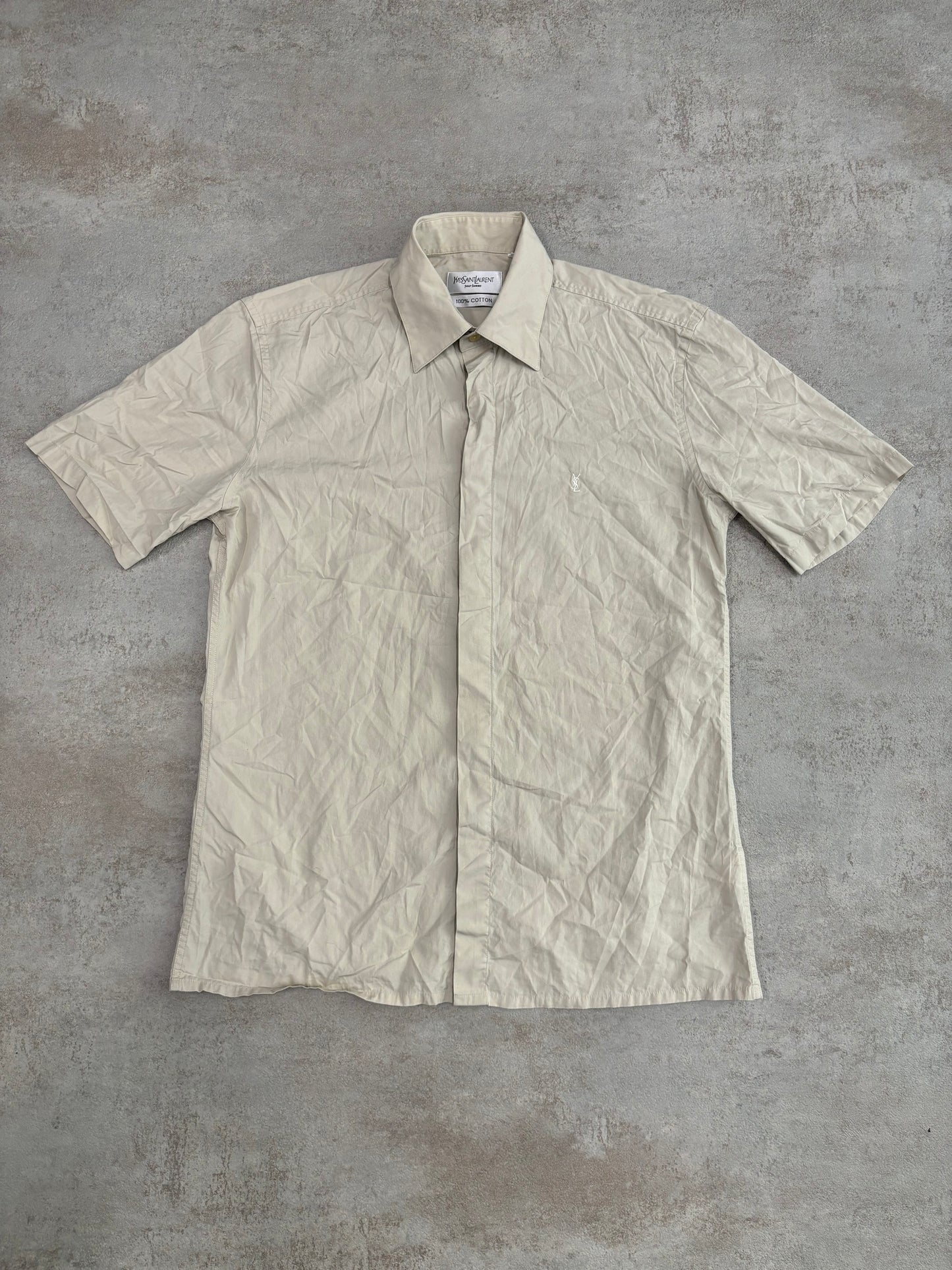 Camisa Manga Corta Yves Saint Laurent 00s Vintage - S