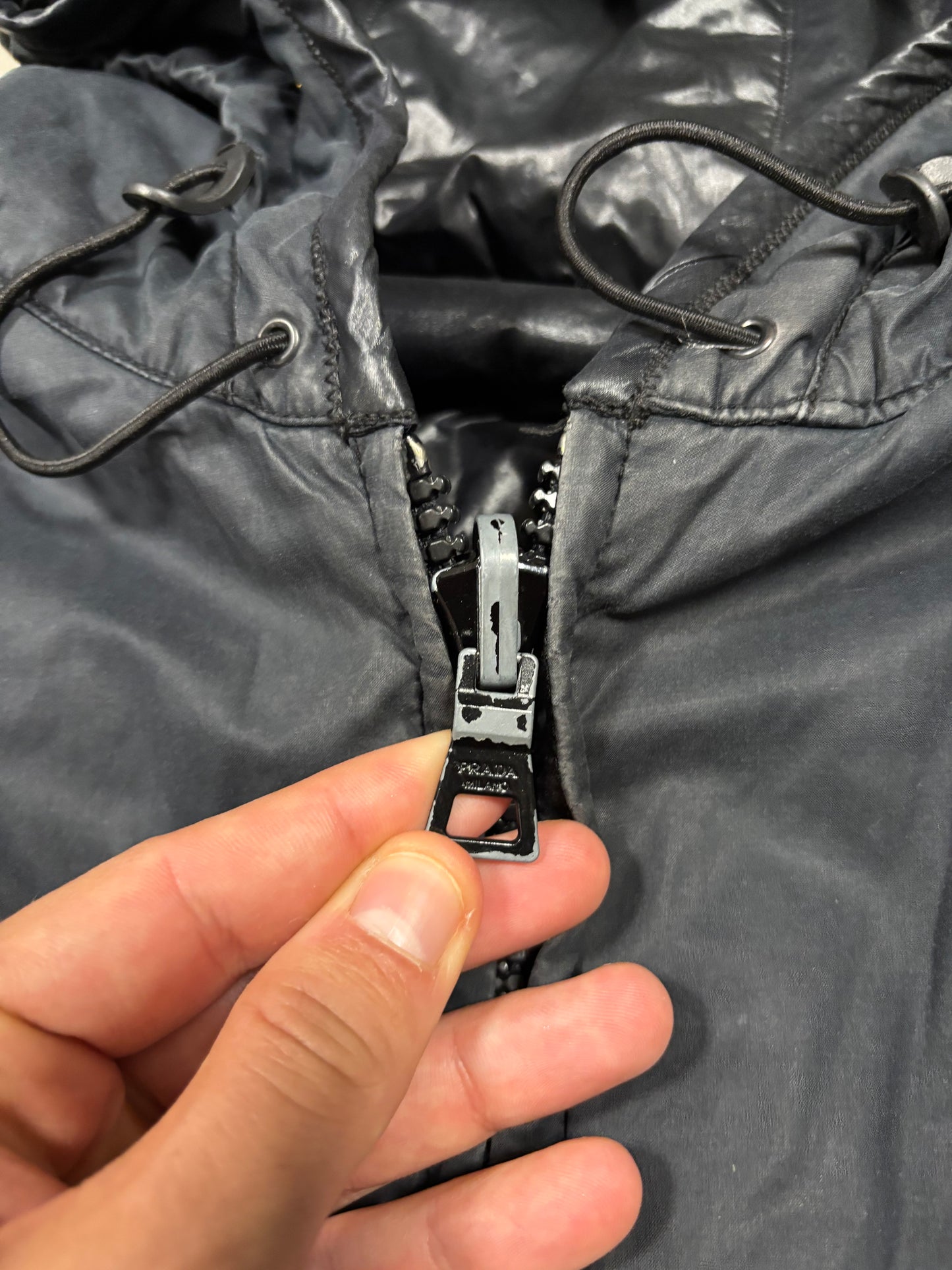 Chaqueta Reversible Hooded Cargo Multi Zip Prada 00s Vintage - M