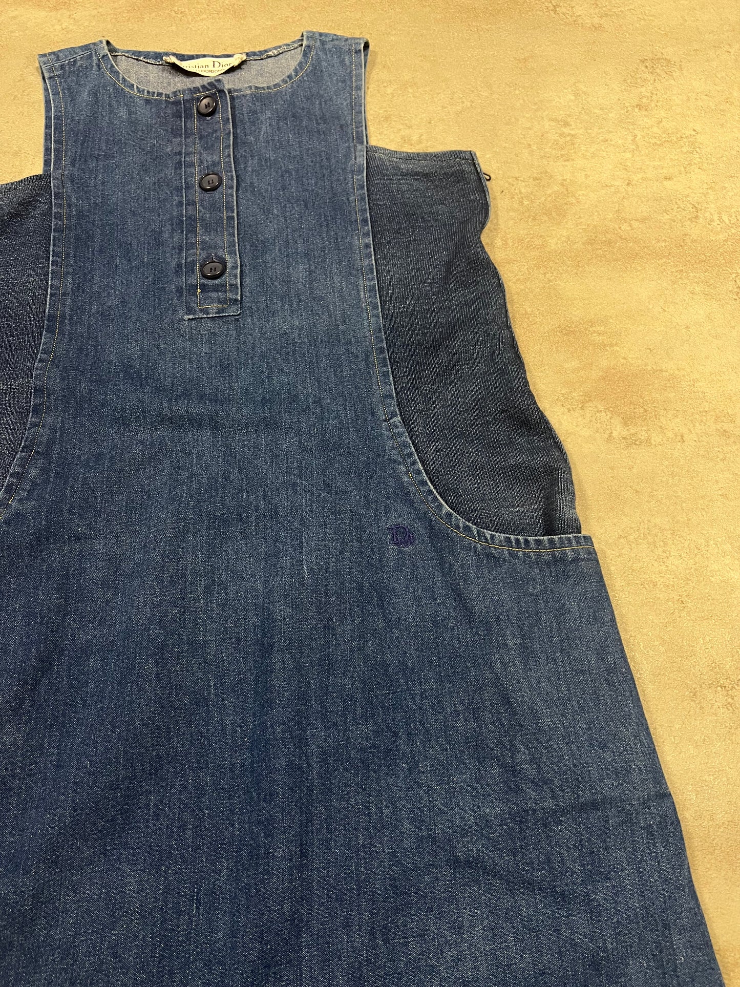 Vestido Largo Vaquero Vintage Christian Dior ‘Tricots et Coordonees’ 80’s - L (W)