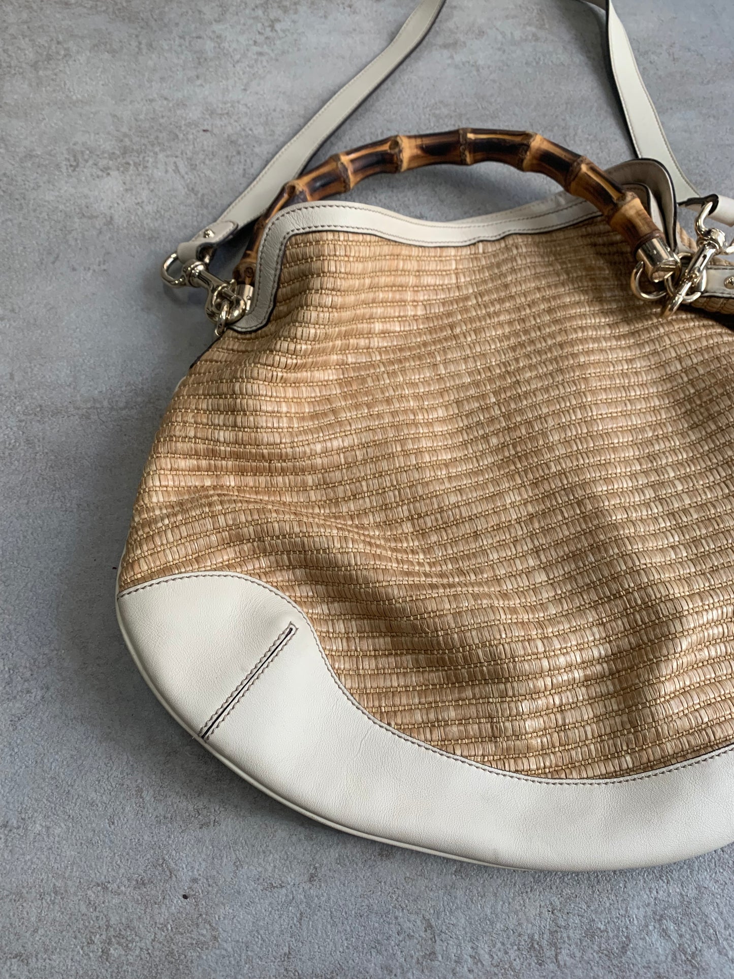 Bolso Vintage Gucci ‘Peggy’ Mimbre/Bambu 00’s