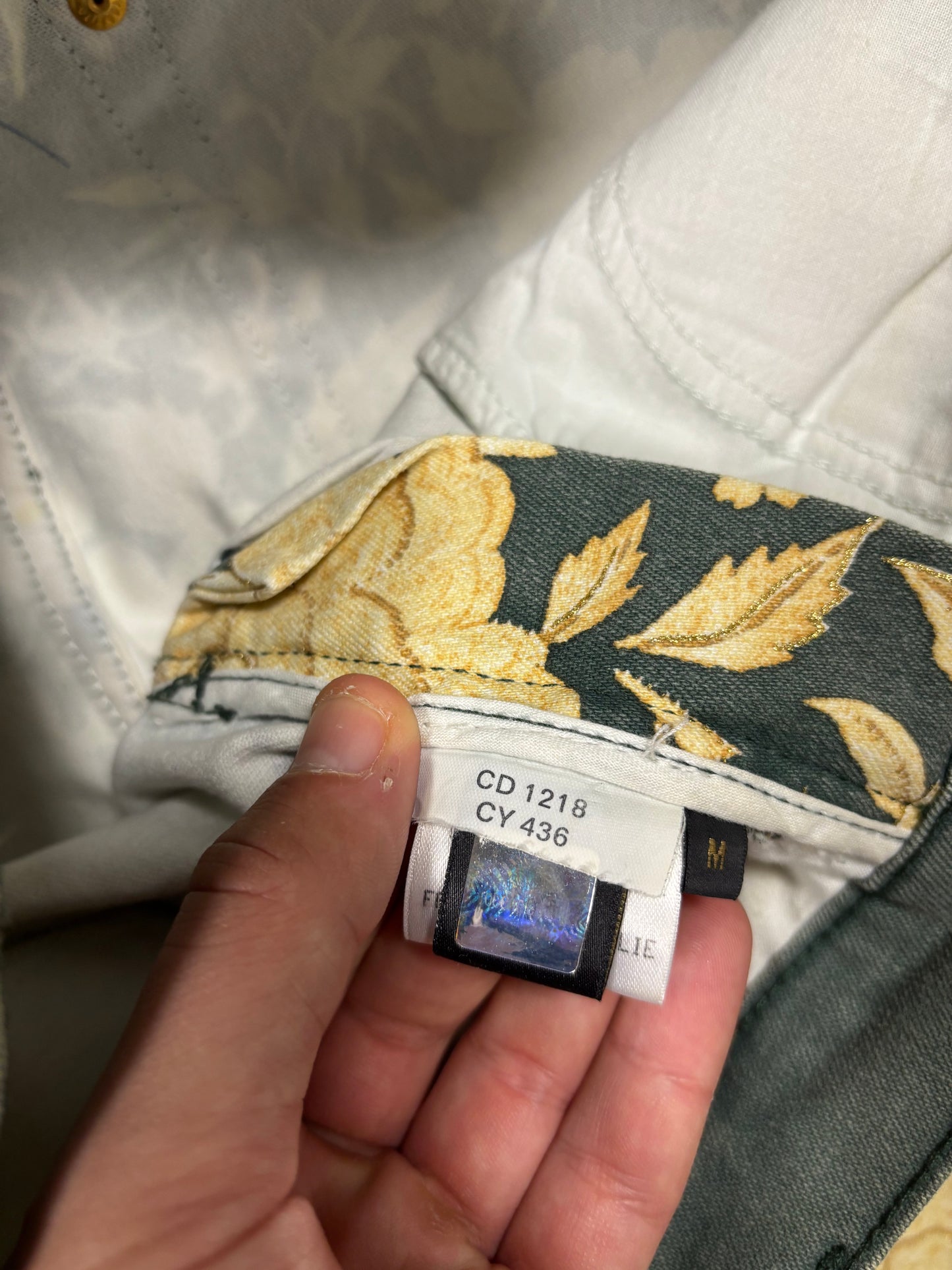 Pantalones Flower Print Roberto Cavalli 00s Vintage - M