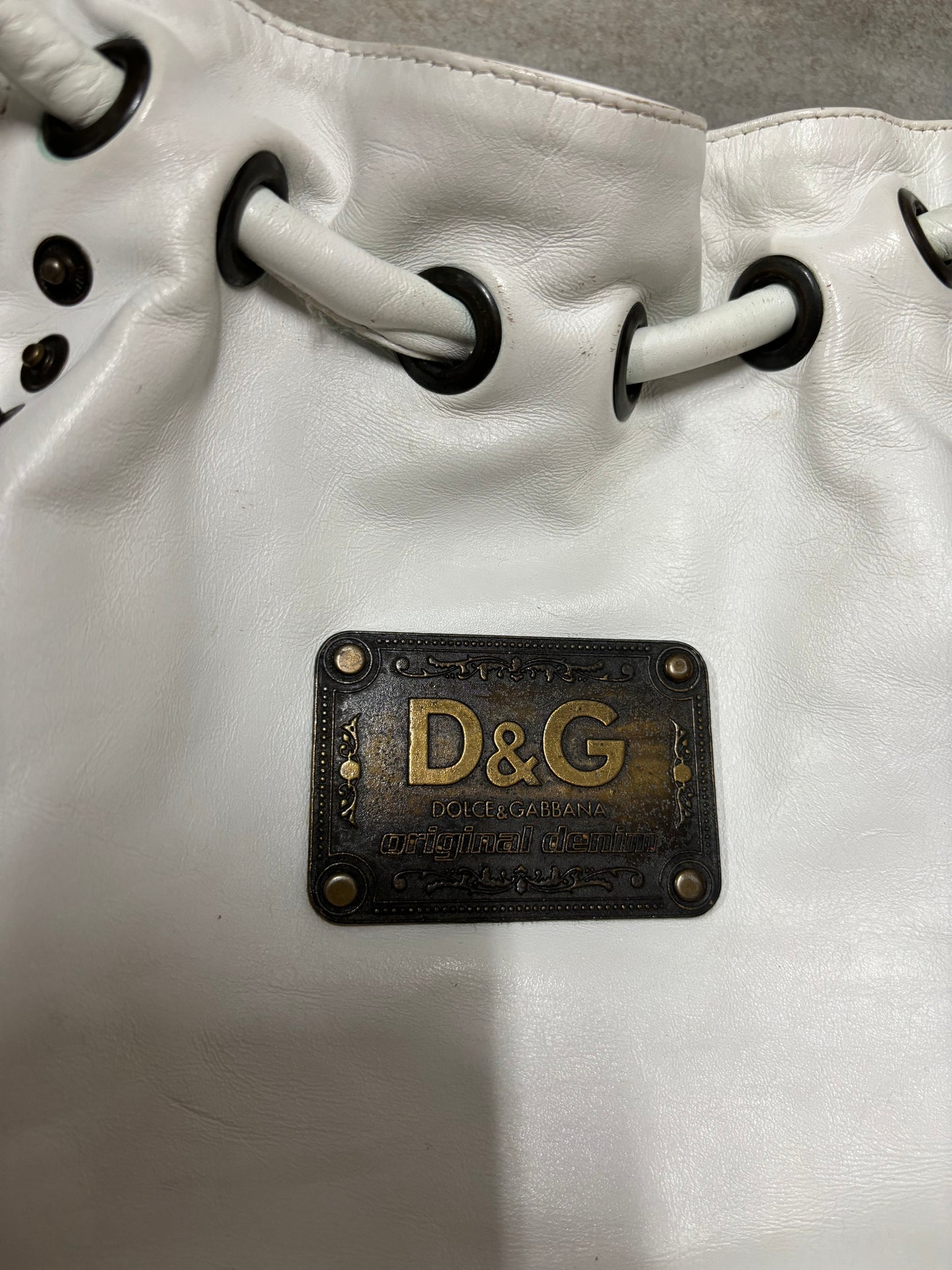 Bolso de Mano Cuero D&G 00s Vintage