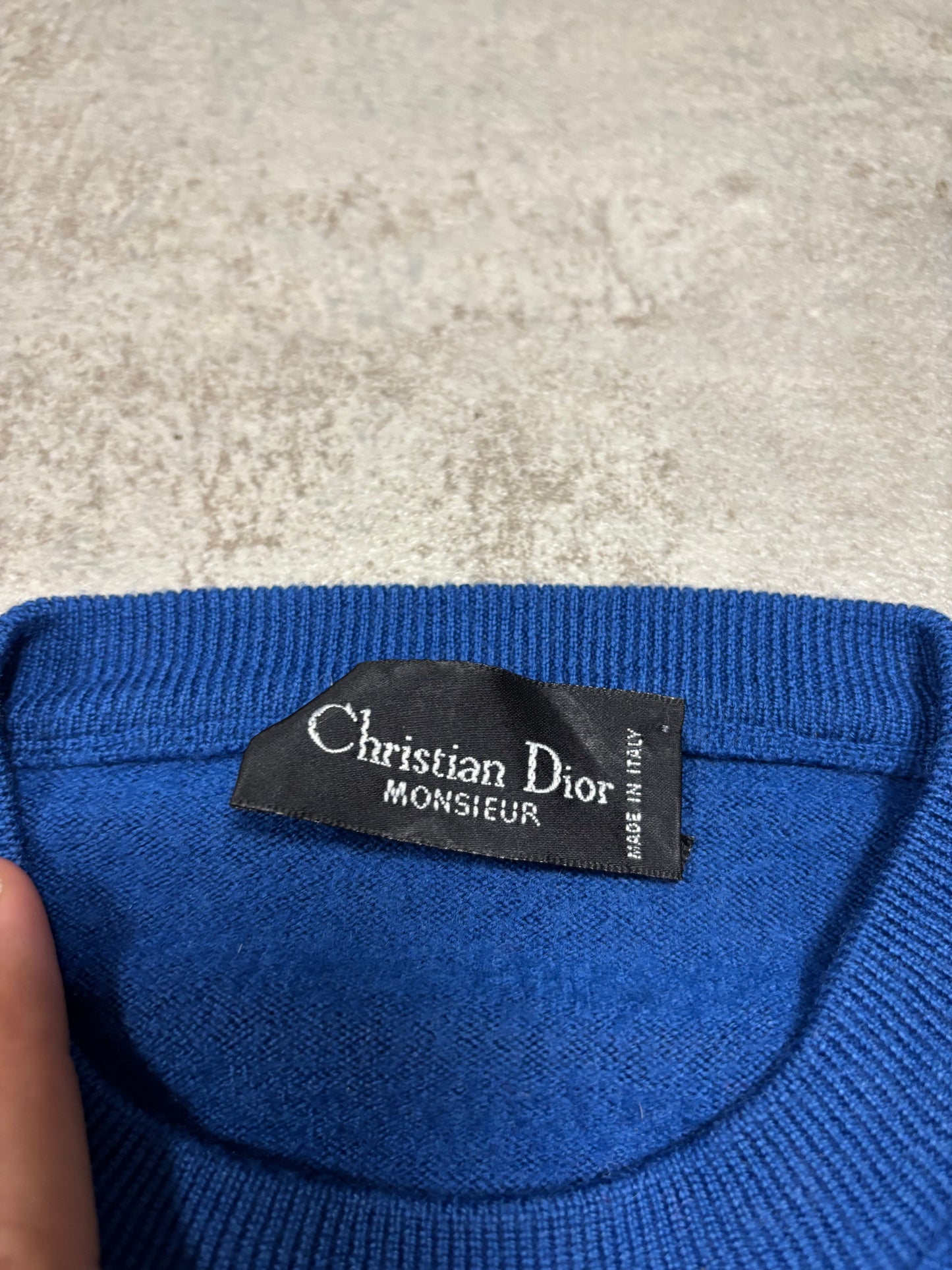 Jersey Cuello Redondo Christian Dior Monsieur 90s Vintage - M