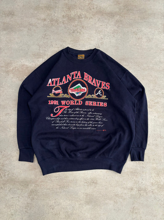 Sudadera Nutmeg Atlanta Braves 1991 MLB World Series Licensed - L