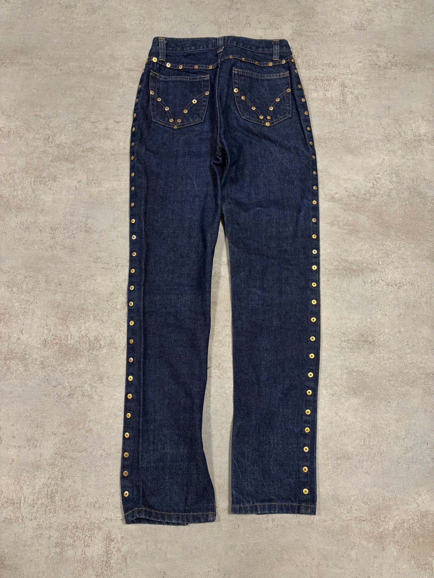 Pantalones Indigo Remaches Dolce & Gabbana 00s Vintage - S