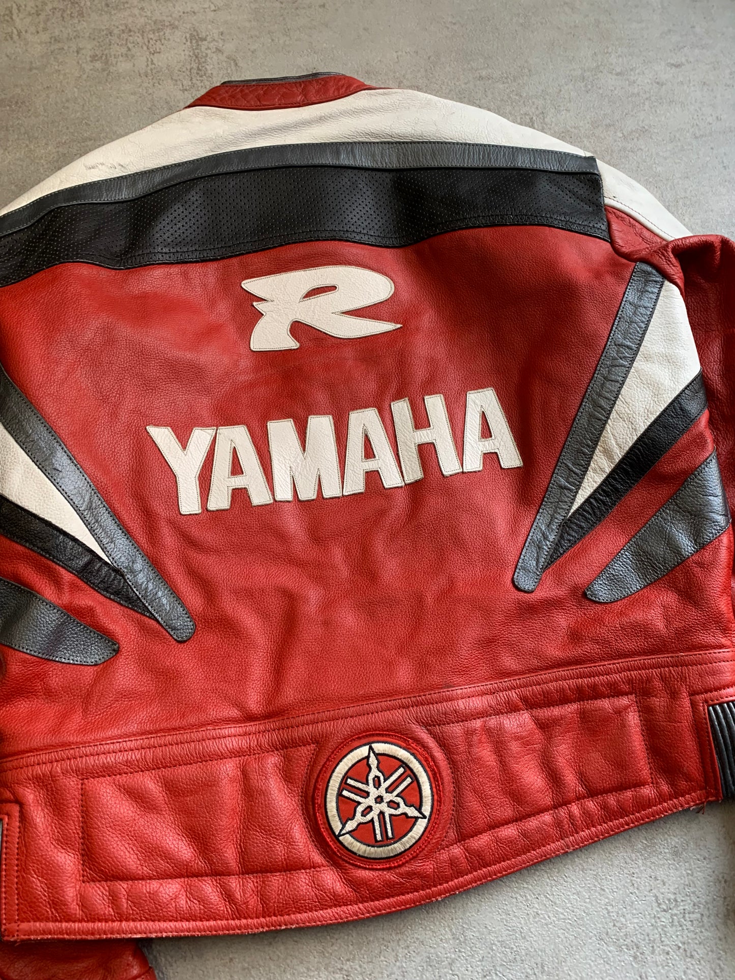 Chaqueta Cuero Motor Vintage Yamaha