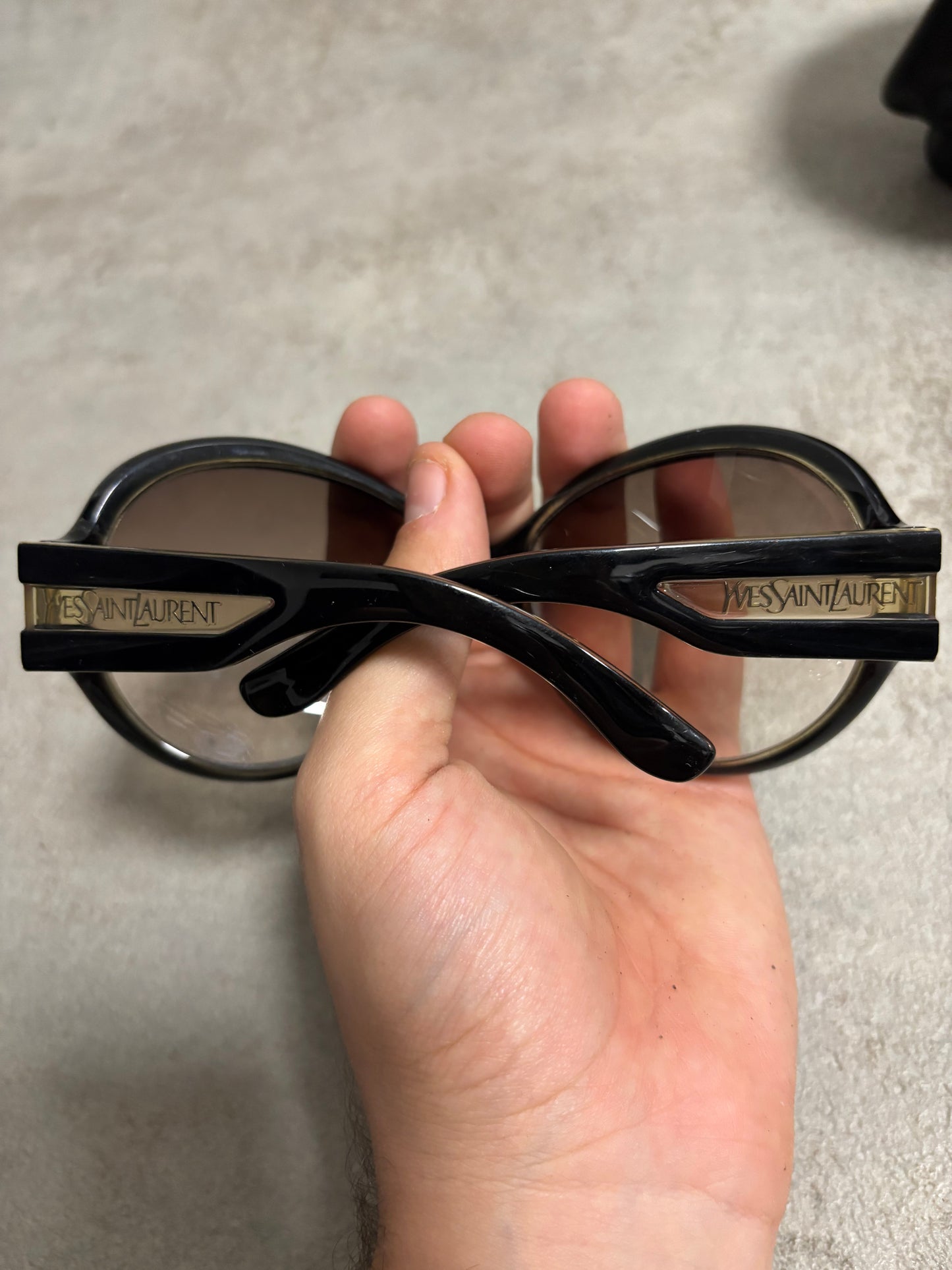 Gafas Oversize Transparent Yves Saint Laurent 90s Vintage