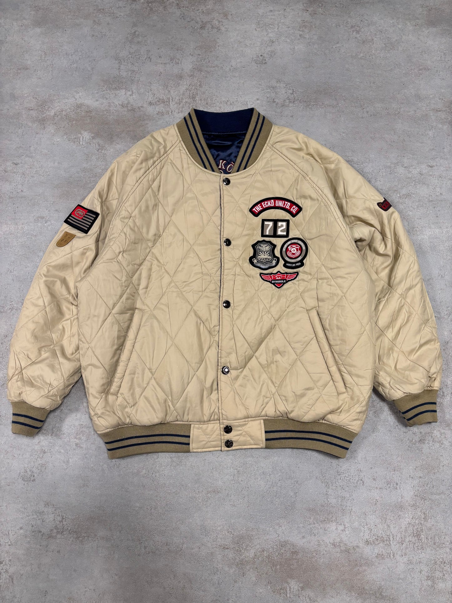 Chaqueta Hip Hop Sample Reversible Bomber Ecko Unltd 90s Vintage - L